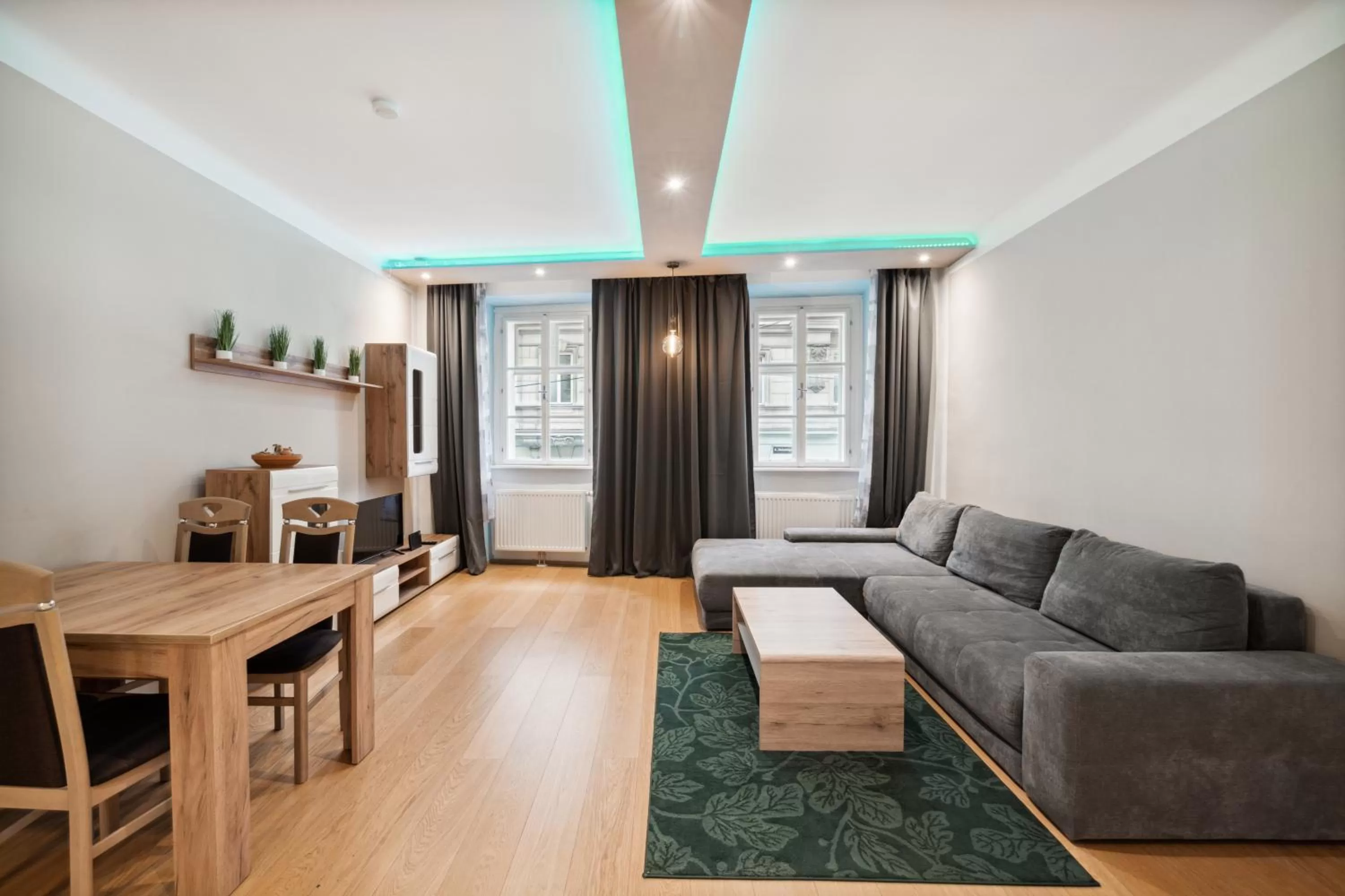 TV and multimedia, Seating Area in Florian's apartments in Mariahilf Vienna