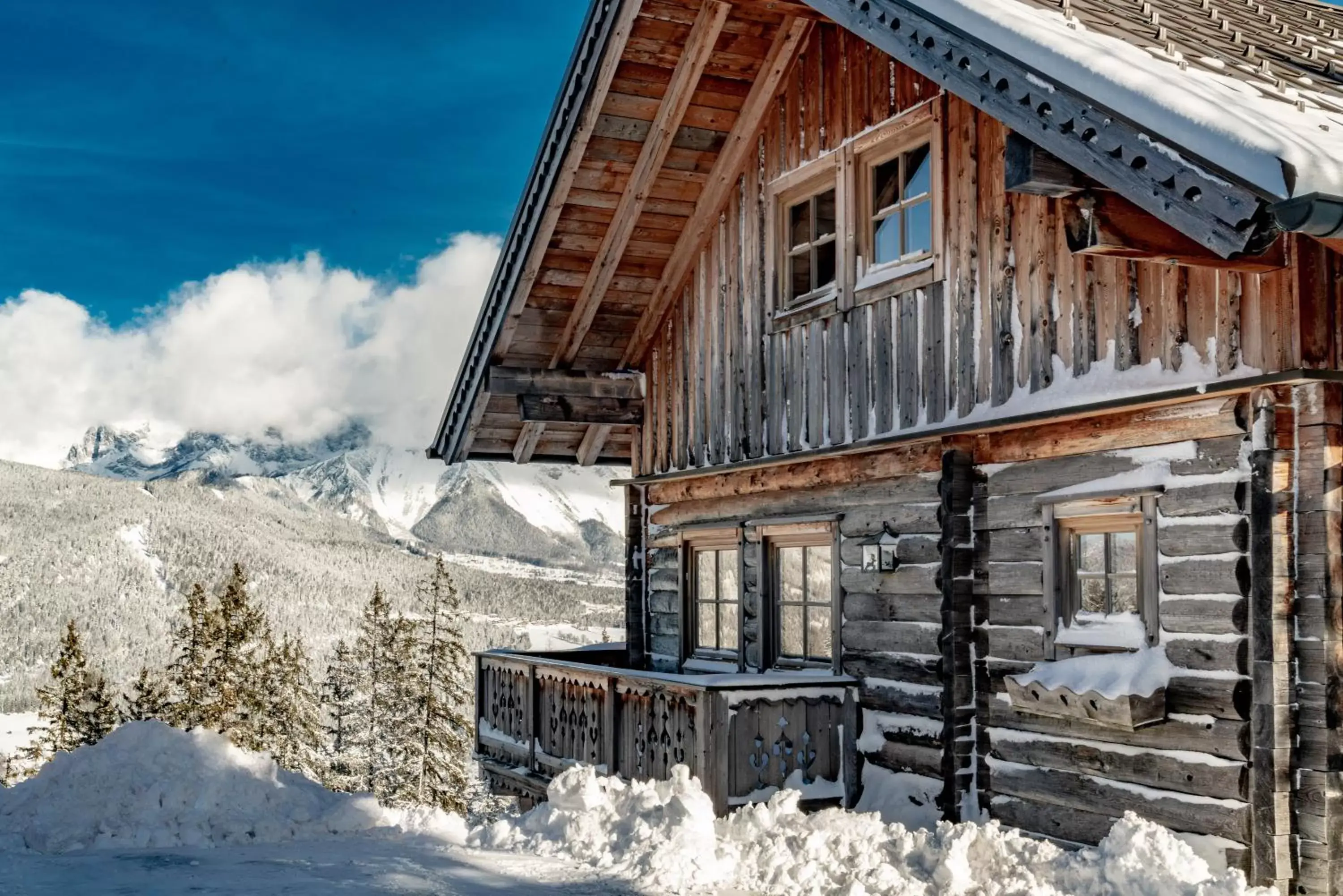 Property building, Winter in Almwelt Austria