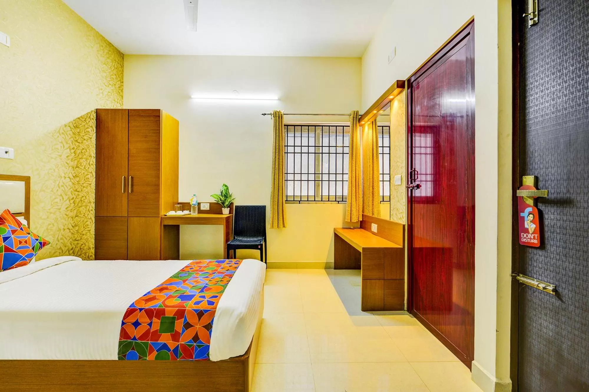 Bedroom, Bed in FabHotel Sky Bay Residency - Near Kodambakkam Railway Station