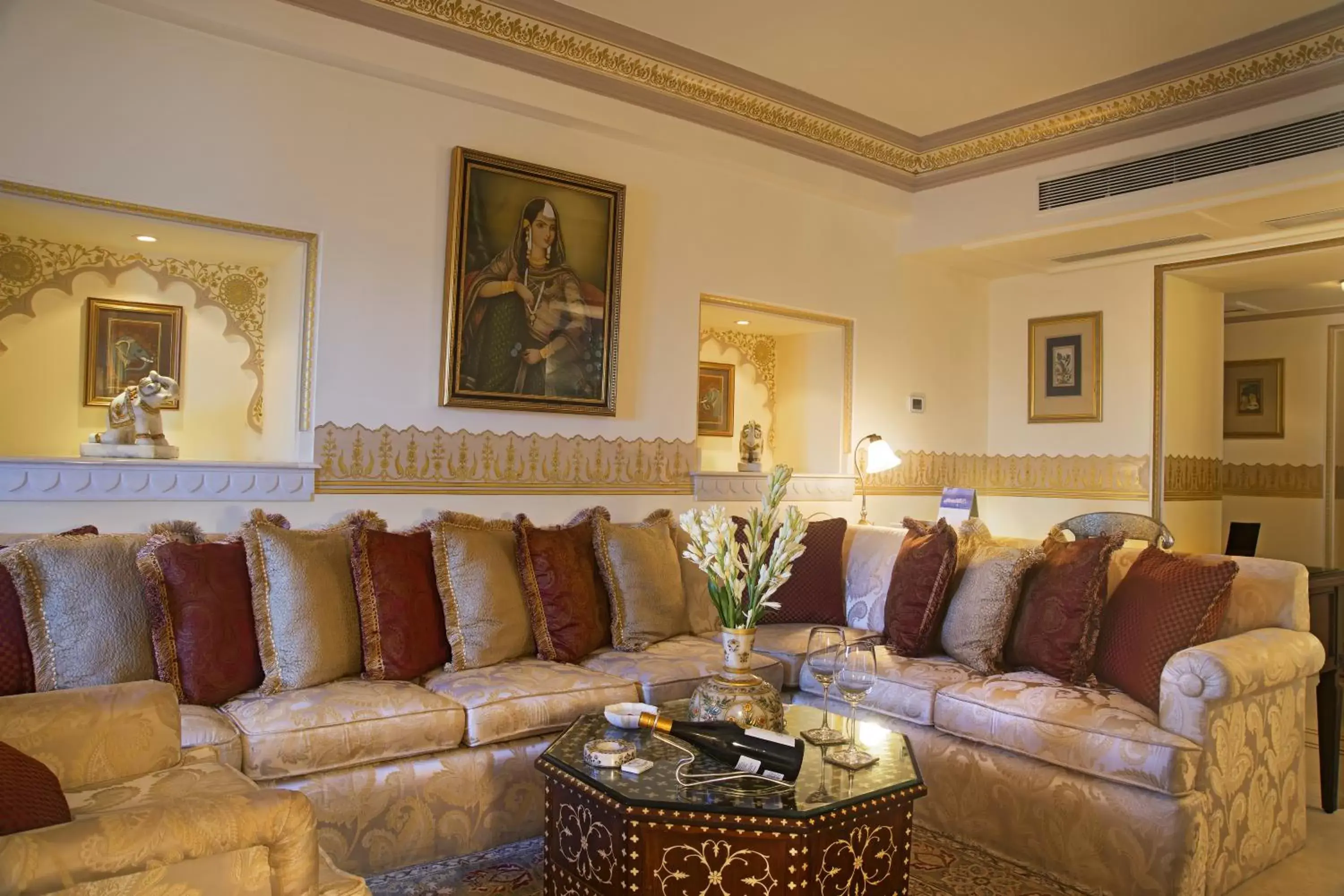 Living room, Seating Area in Taj Lake Palace Udaipur