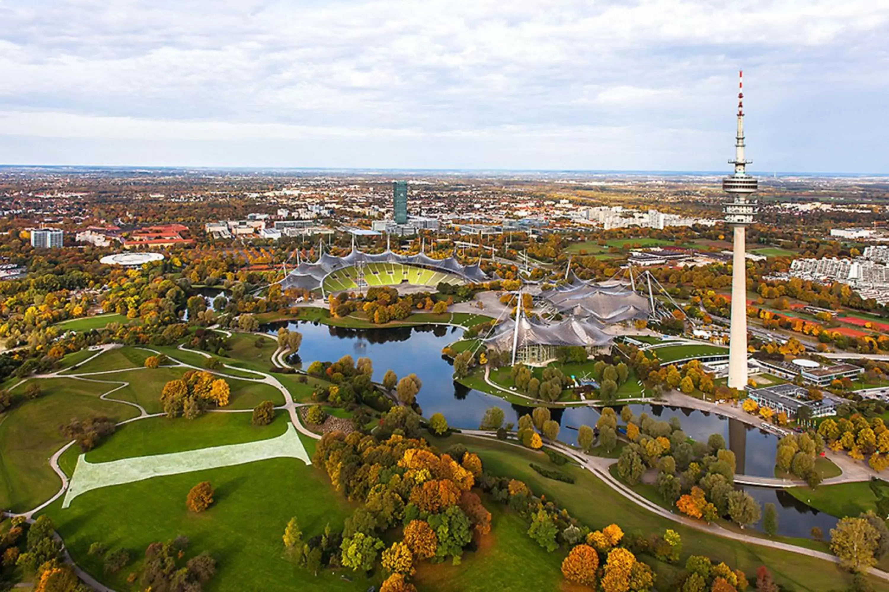 Nearby landmark, Bird's-eye View in Holiday Inn Express Munich - Olympiapark, an IHG Hotel