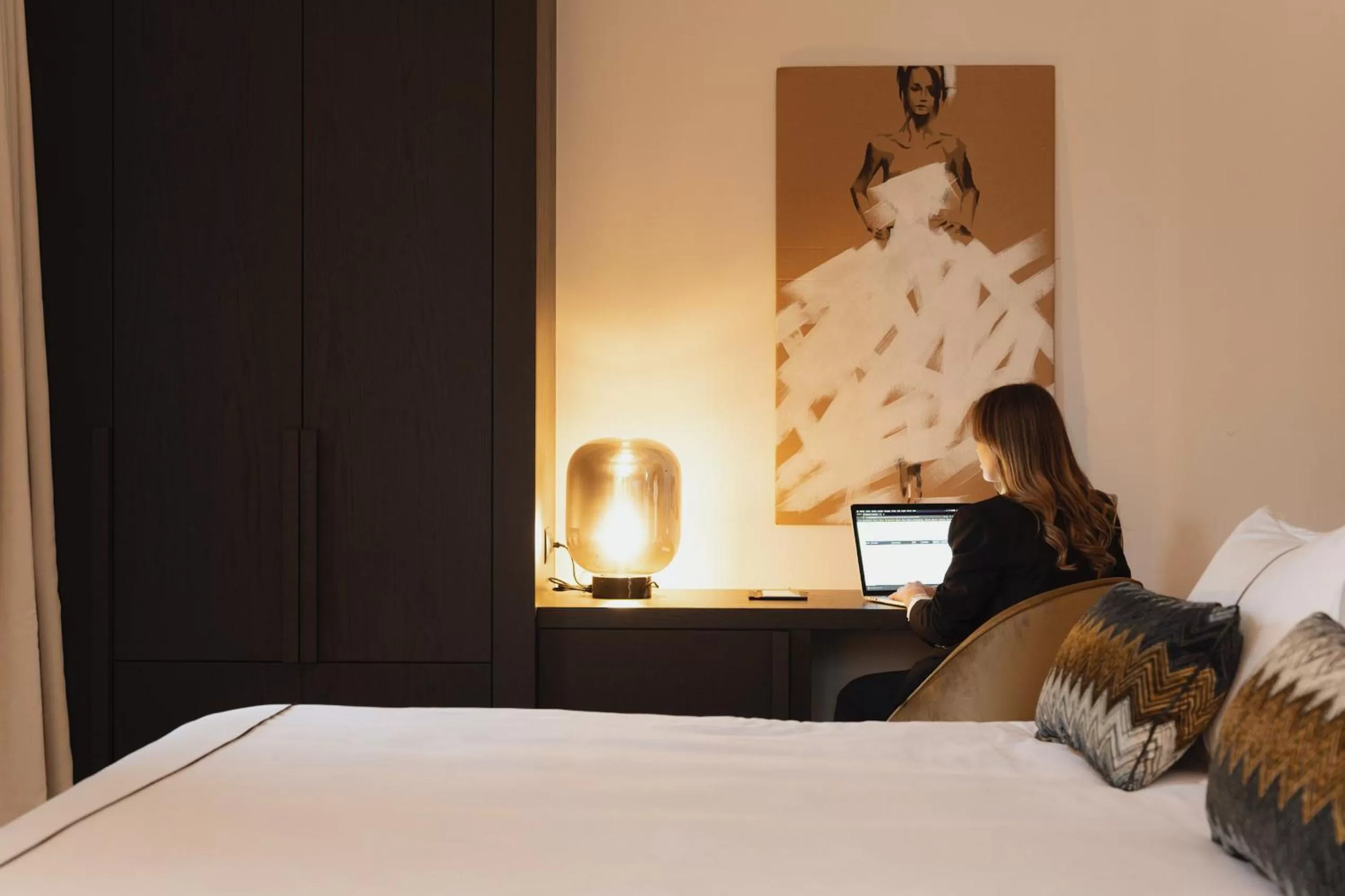 Seating area, Bed in MUSA Lago di Como