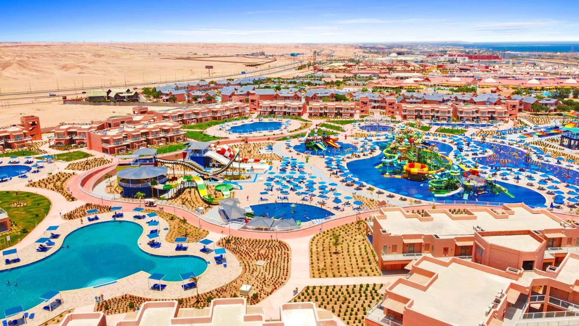 Bird's eye view in Neverland City Hurghada - Pickalbatros