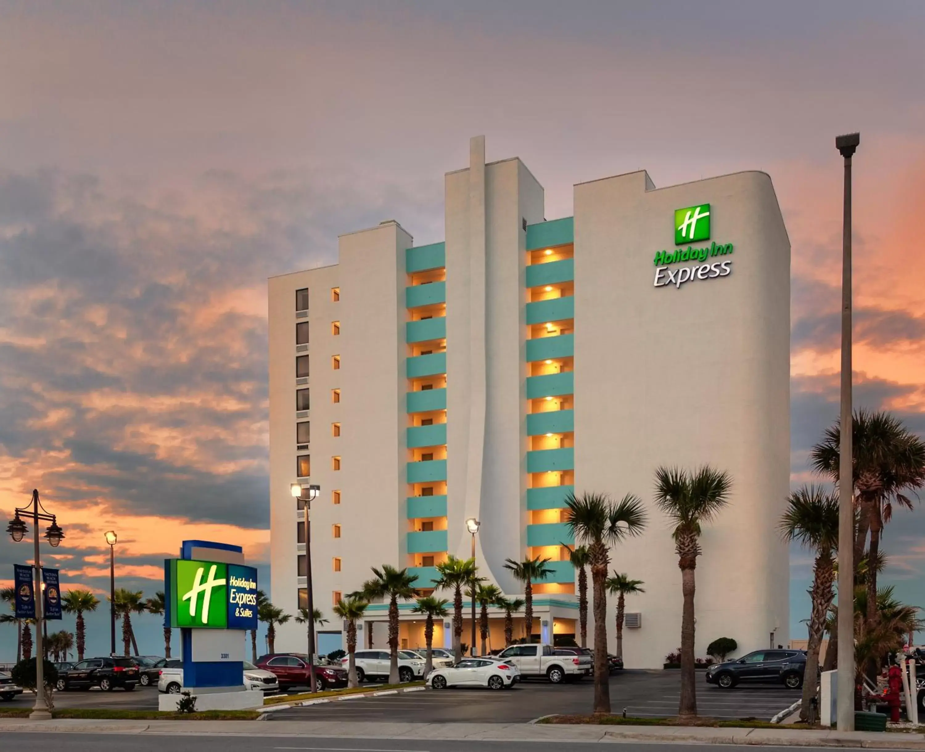 Property Building in Holiday Inn Express & Suites Oceanfront Daytona Beach Shores, an IHG Hotel