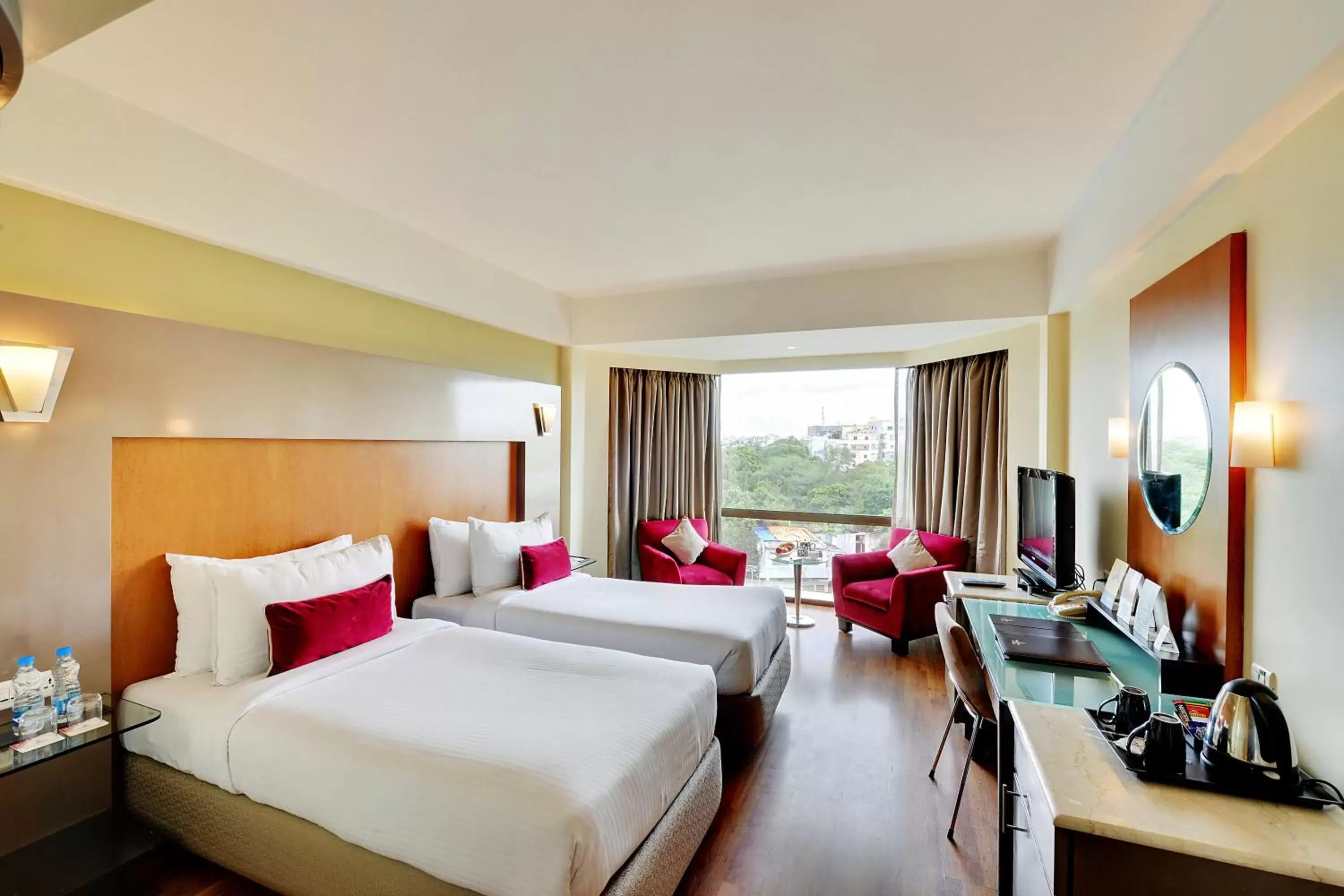 Bed in The Golkonda Hotel