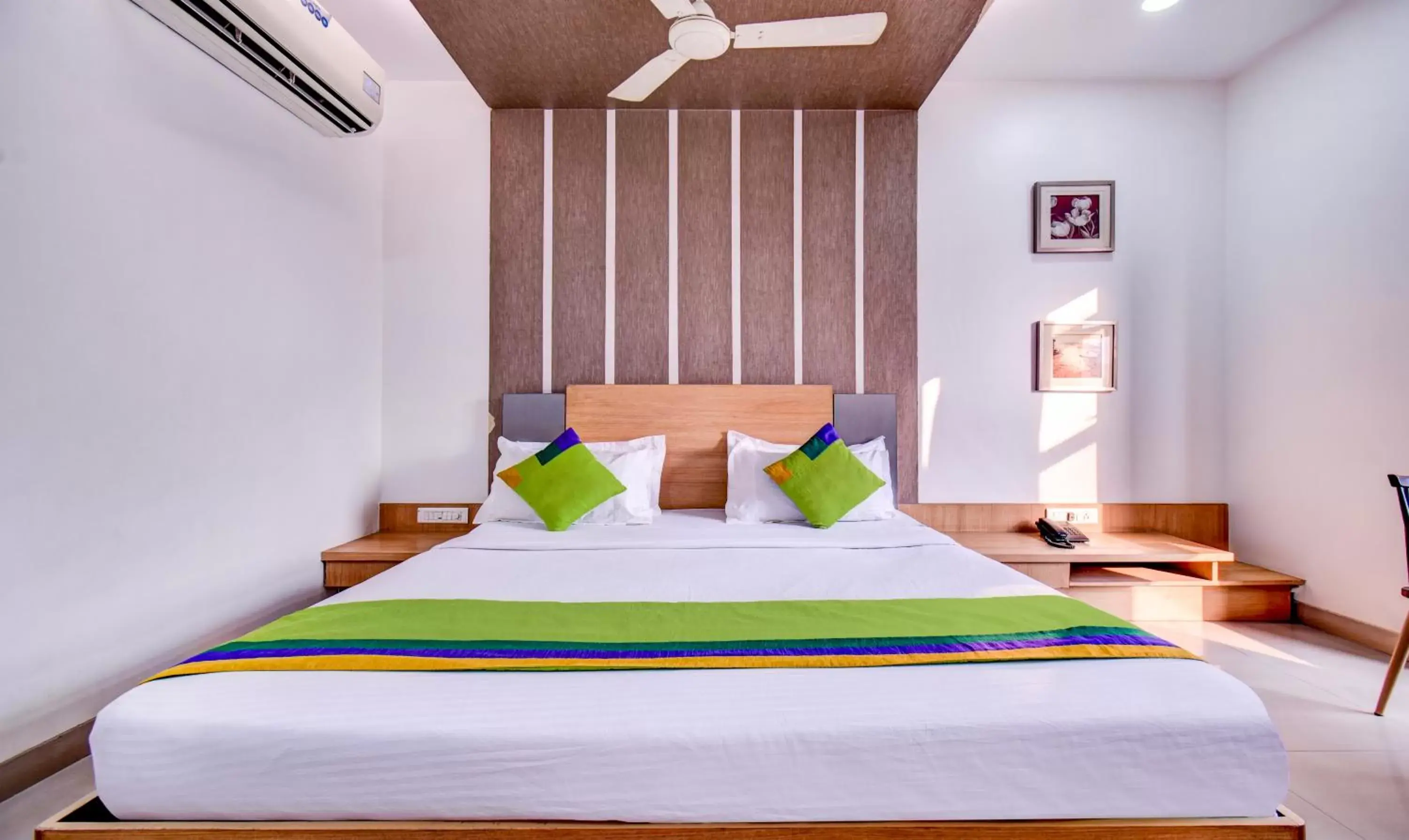Bedroom, Bed in Treebo Trend Admiral Suites New Usmanpura