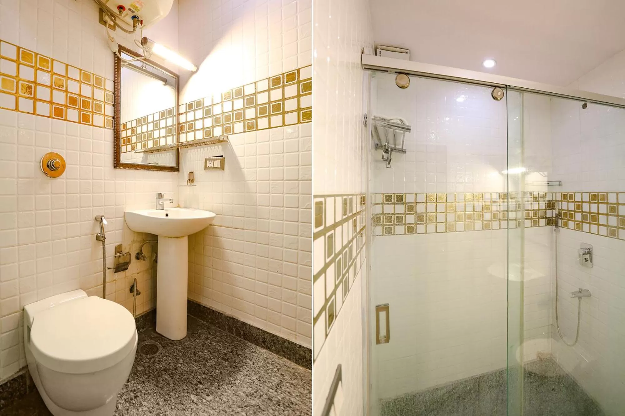 Bathroom in FabHotel F9 NSP - Near Pacific Mall Pitampura