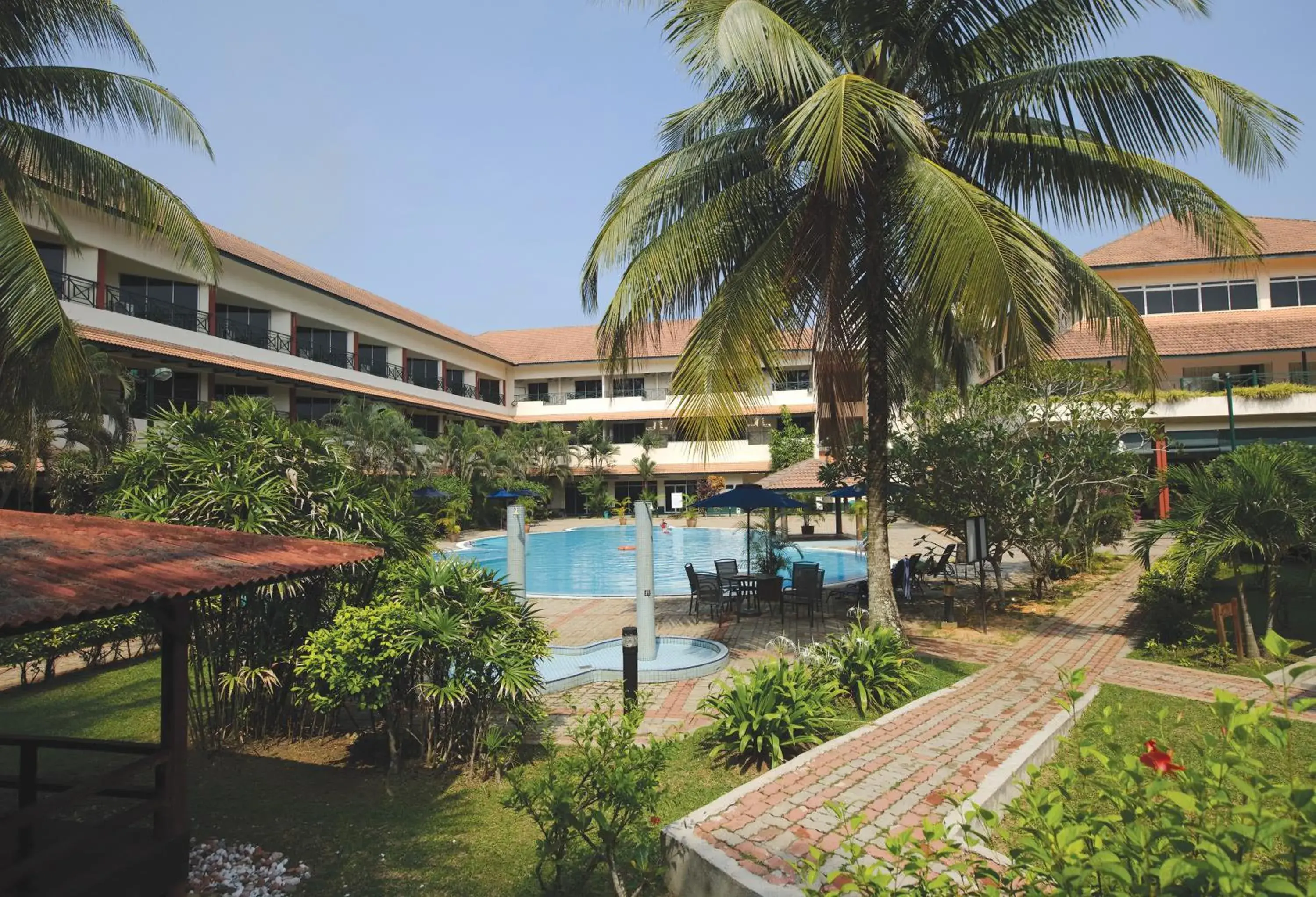 Garden, Swimming Pool in The Qamar Paka Resort