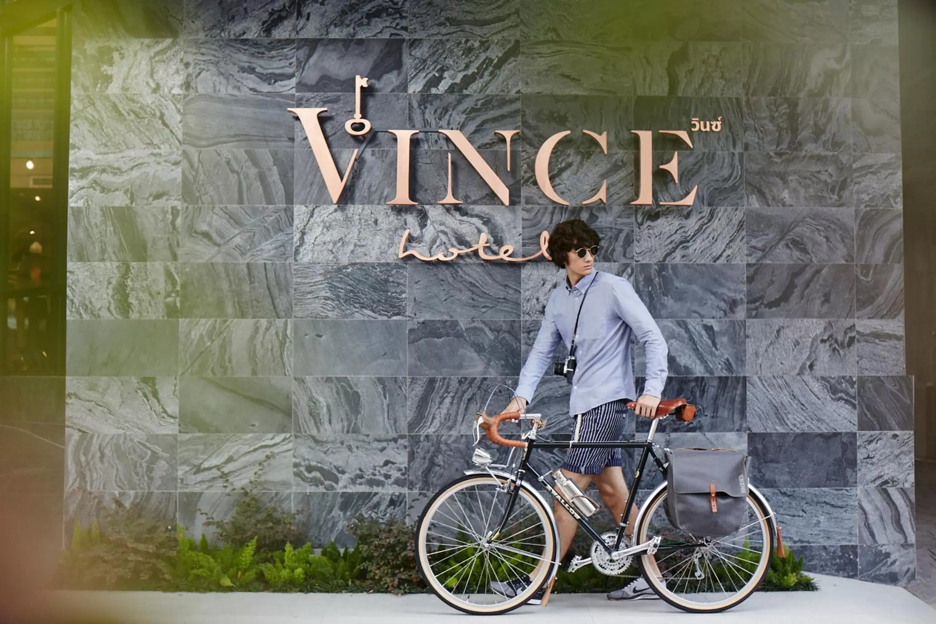 Facade/entrance, Biking in Vince Hotel Pratunam