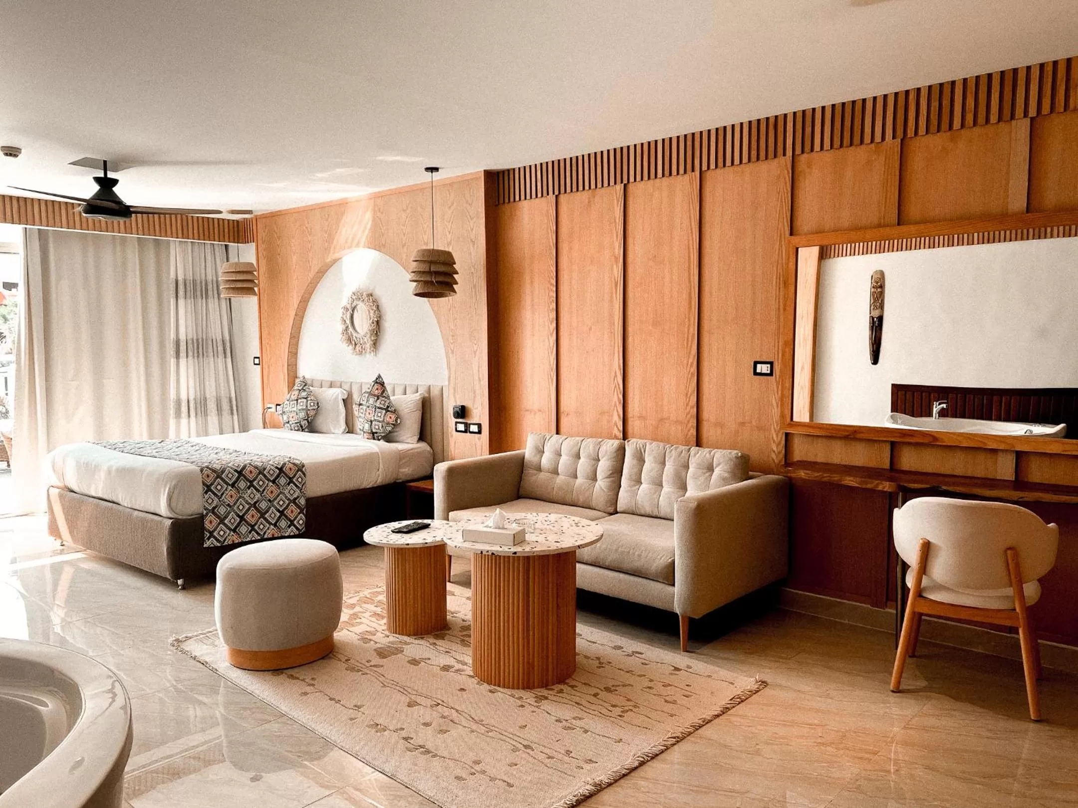 Bed in Panorama Bungalows Resort El Gouna