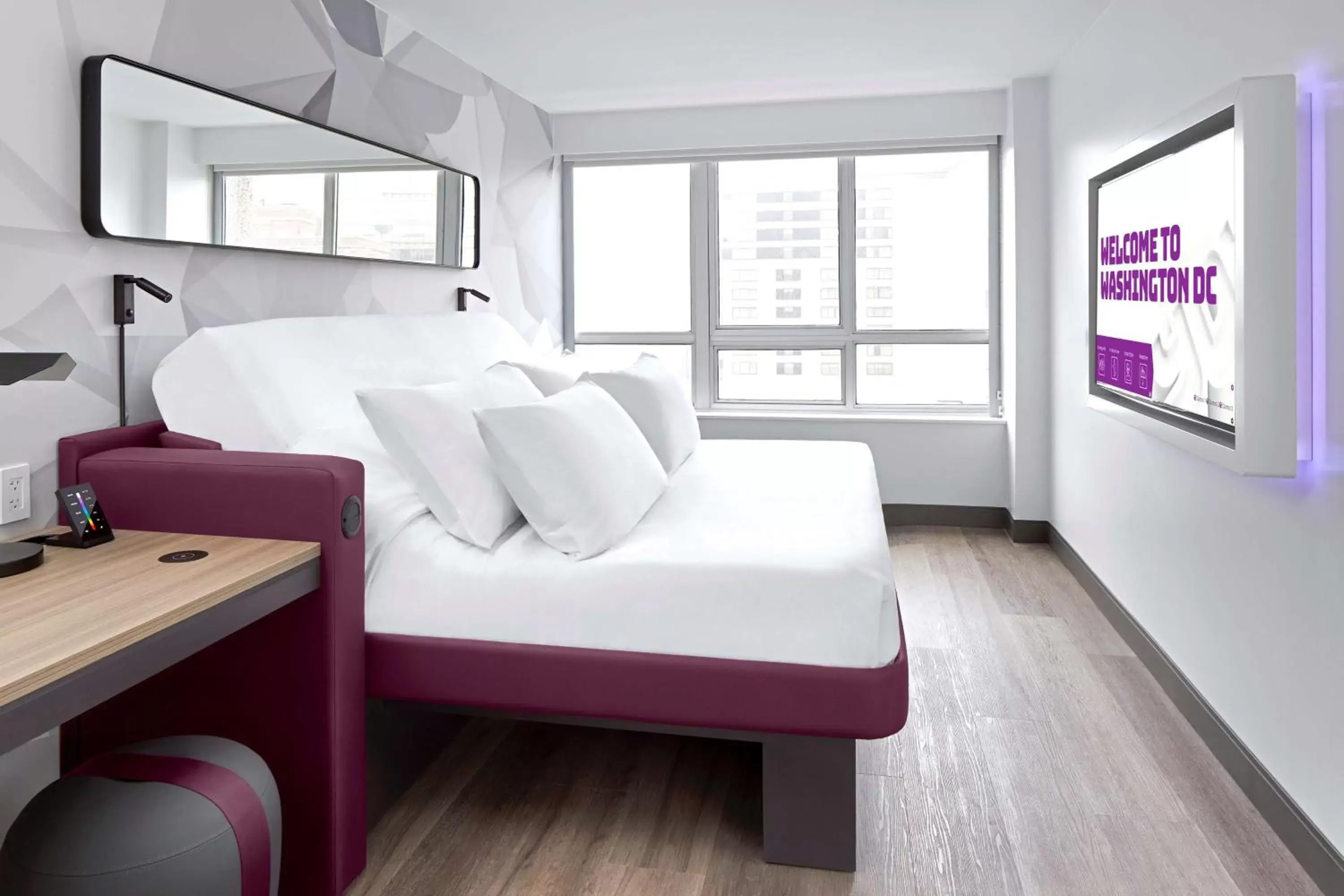 Photo of the whole room, Bed in YOTEL Washington DC