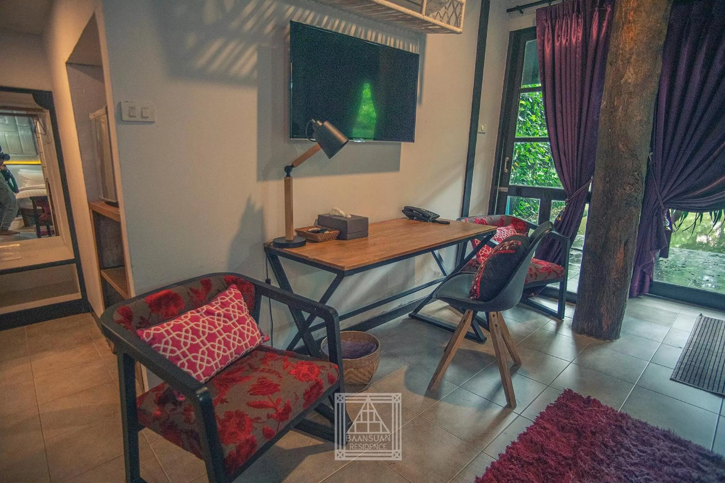 Living room in Baan Suan Residence เฮือนพักบ้านสวน