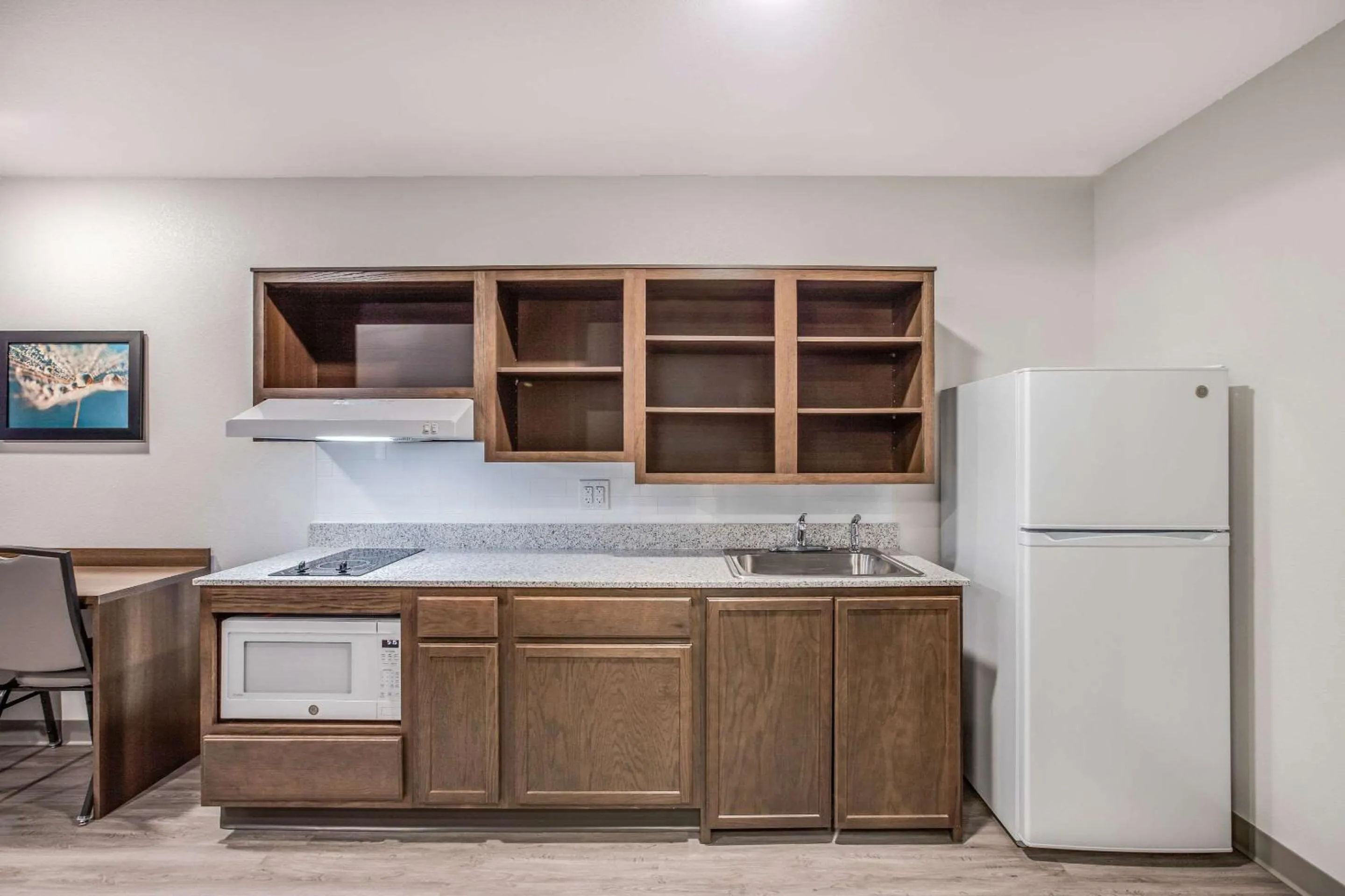 Kitchen or kitchenette in WoodSpring Suites Detroit Farmington Hills