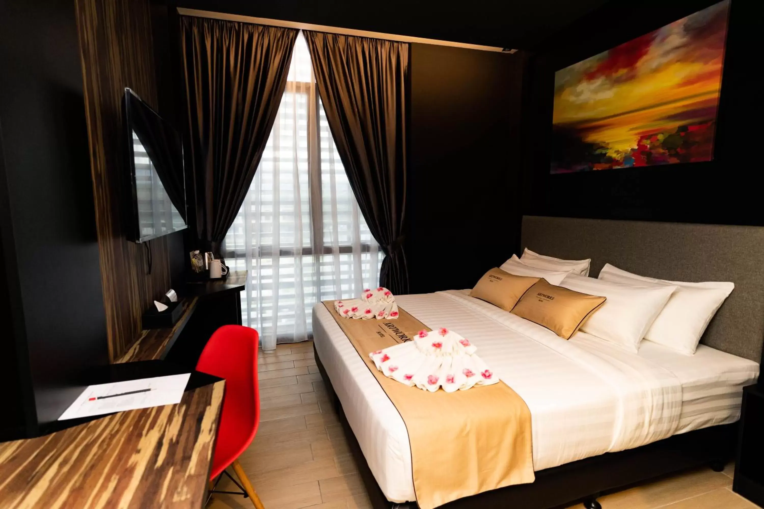 Bedroom, Bed in Artworks Hotel Ipoh