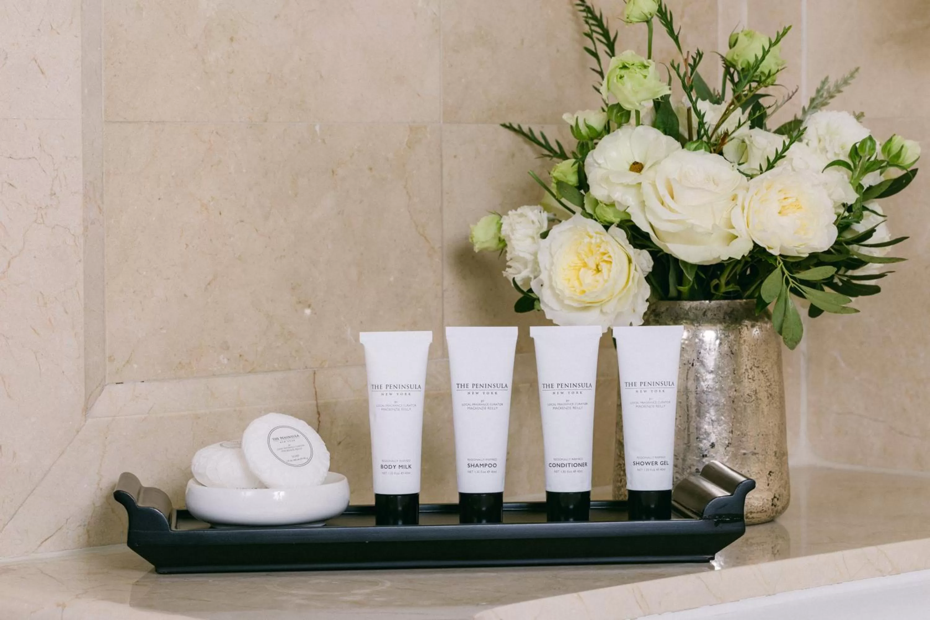 Bathroom in The Peninsula New York