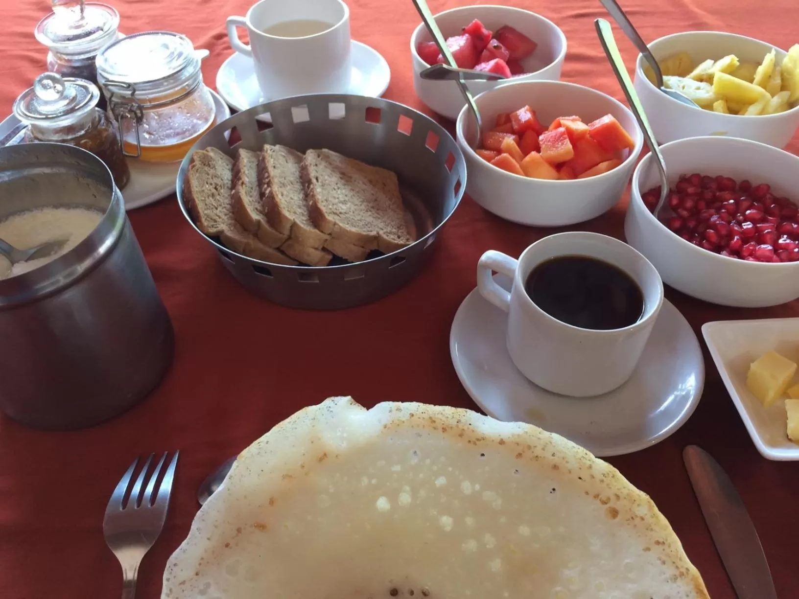 Breakfast in Saratha Vilas Chettinad