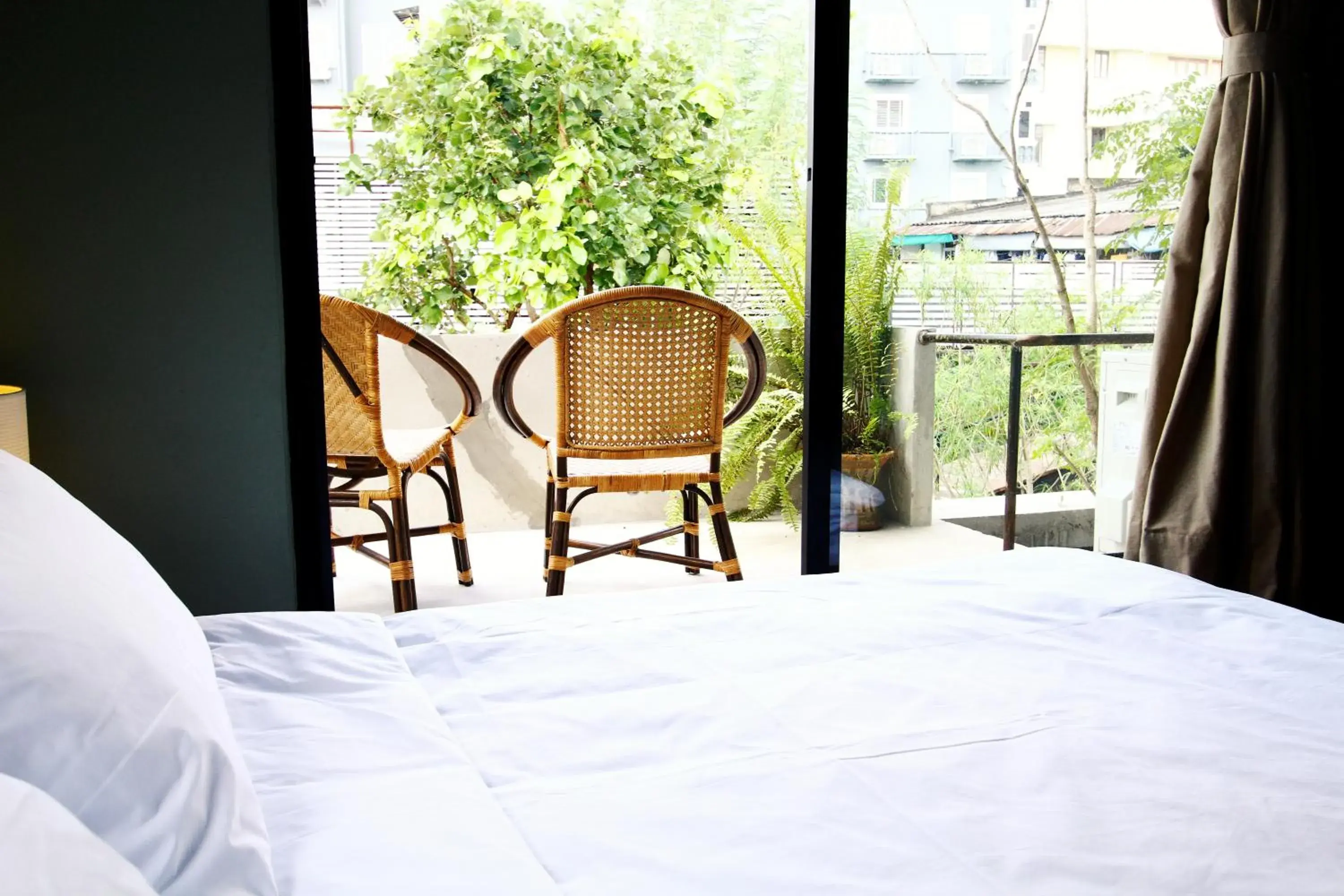 Balcony/Terrace in Here Hostel Bangkok