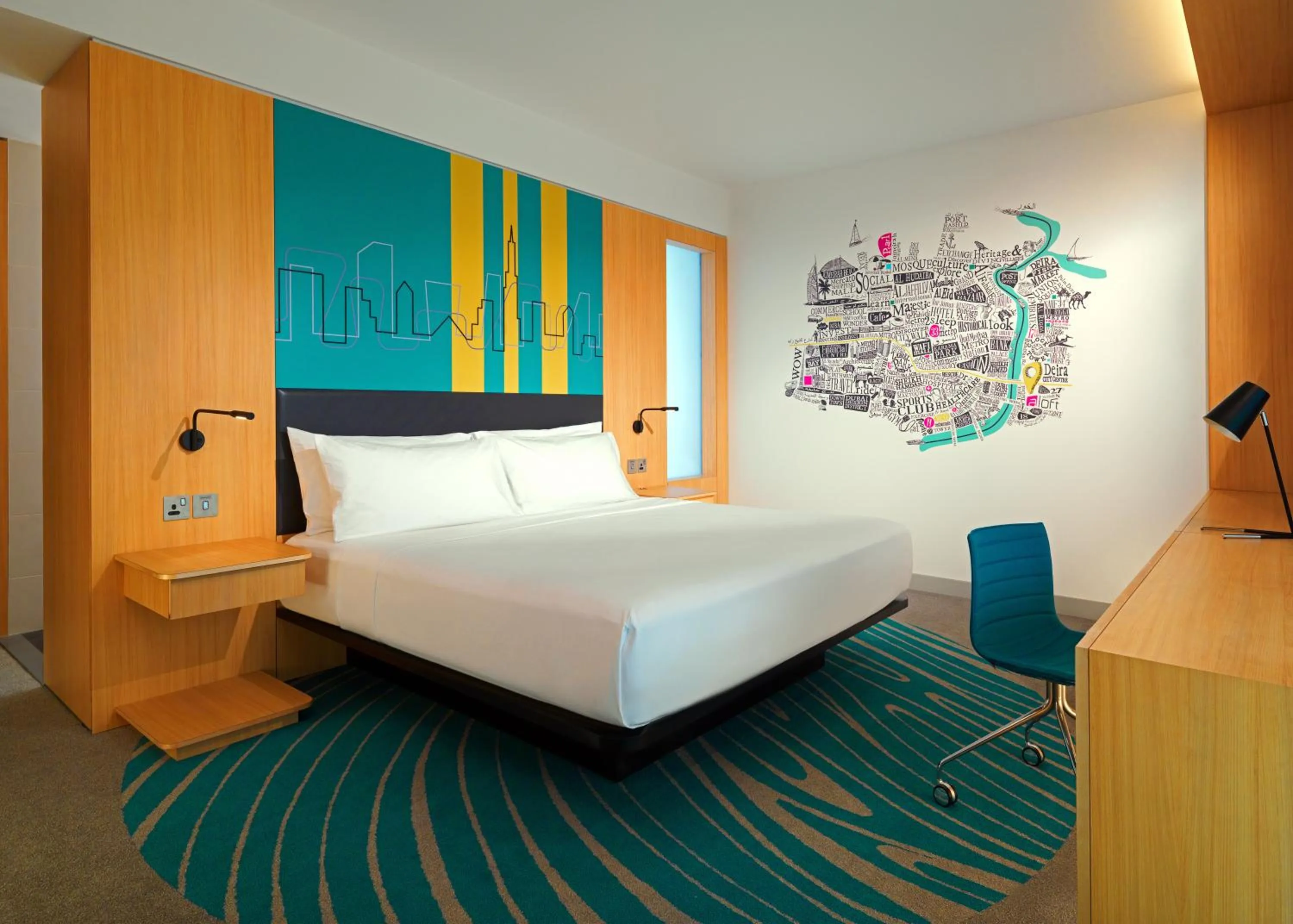 Bed in Aloft Dubai Creek