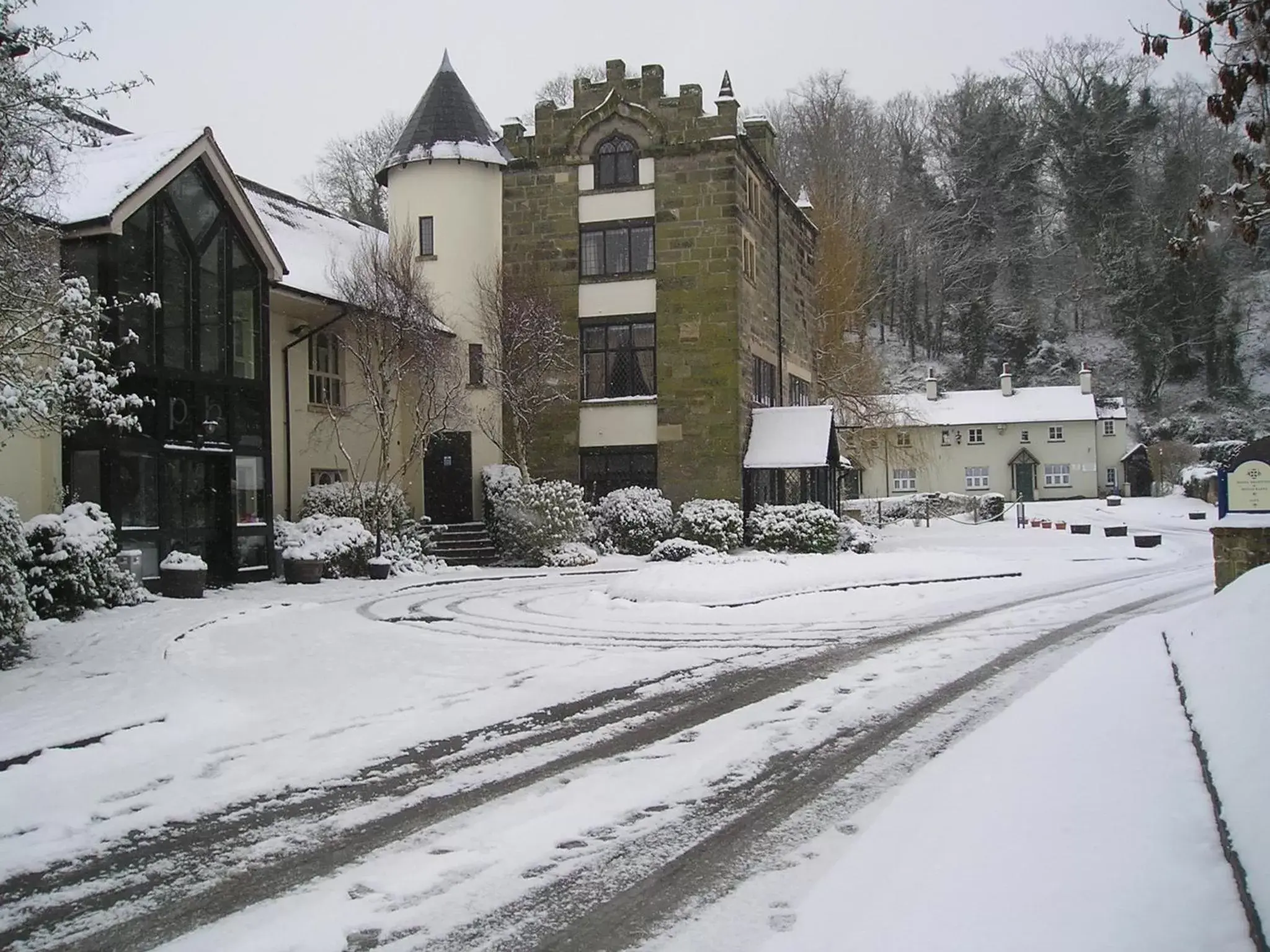 Facade/entrance, Winter in The Priest House On The River