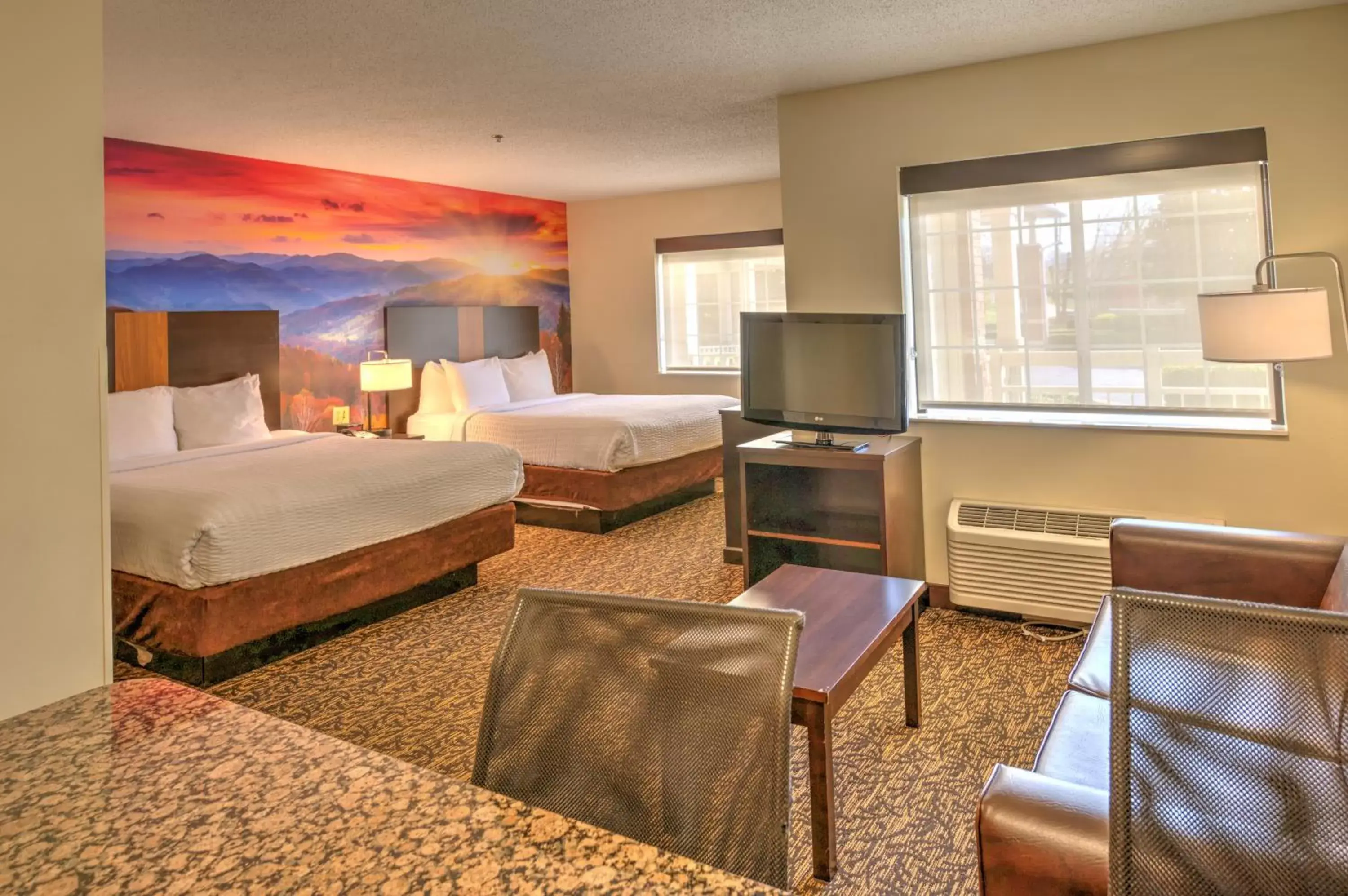 Bed in LeConte Hotel & Convention Center, Ascend Hotel Collection