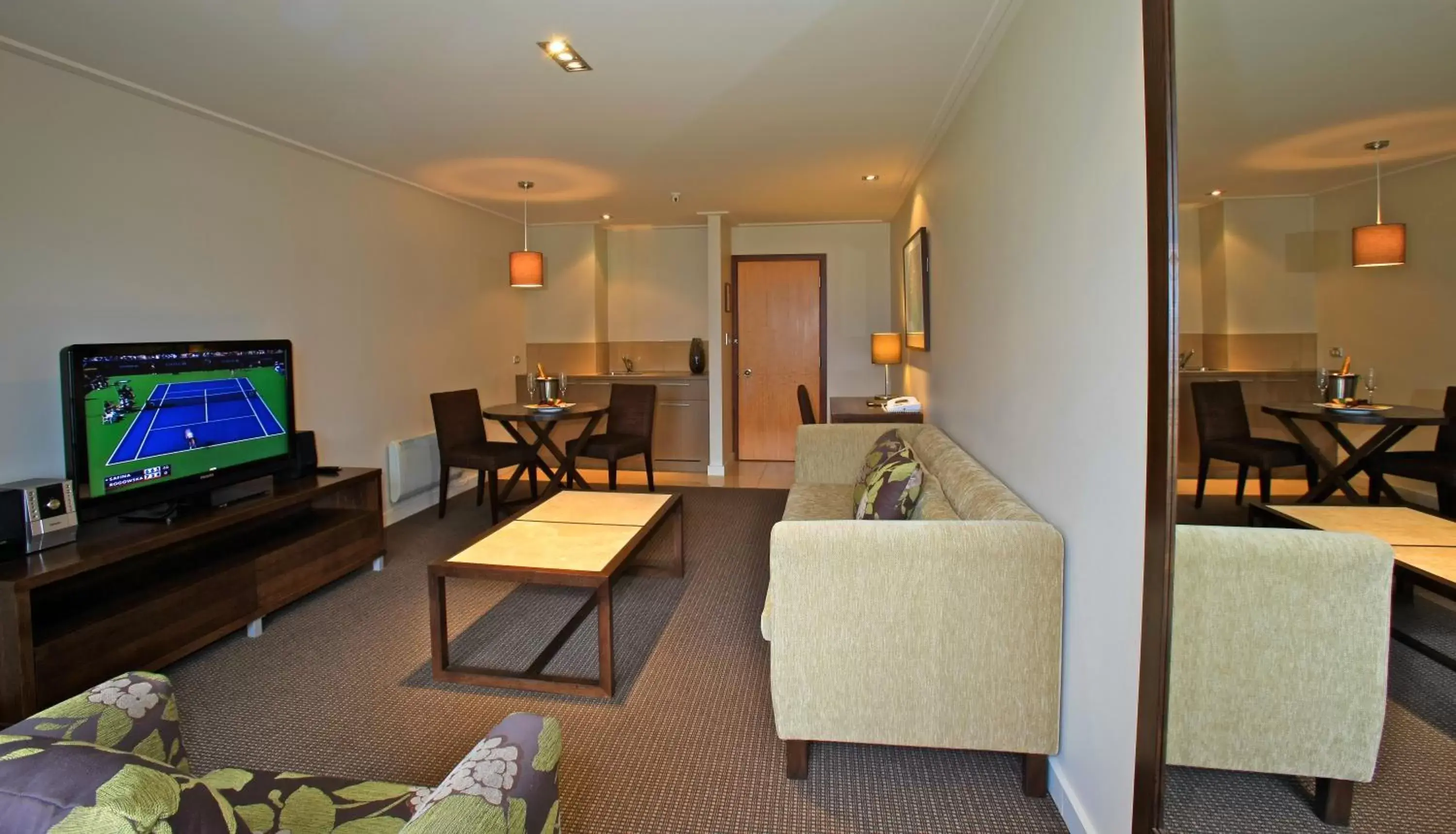 Living room, TV/Entertainment Center in Distinction Te Anau Hotel & Villas