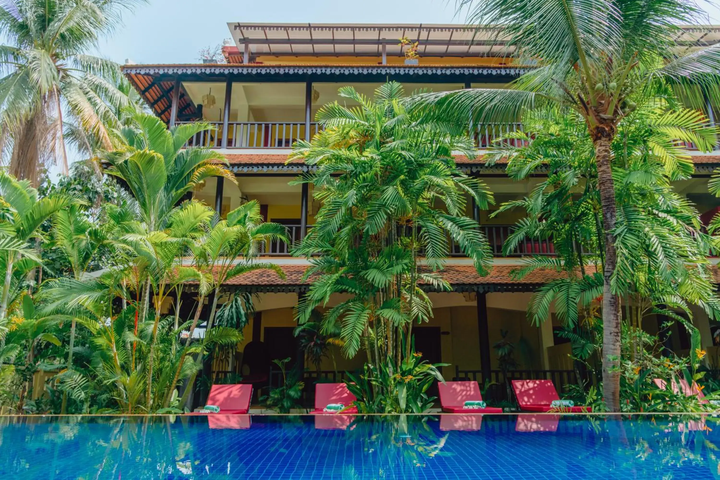 Pool view, Property Building in Pandora Suite D'Angkor