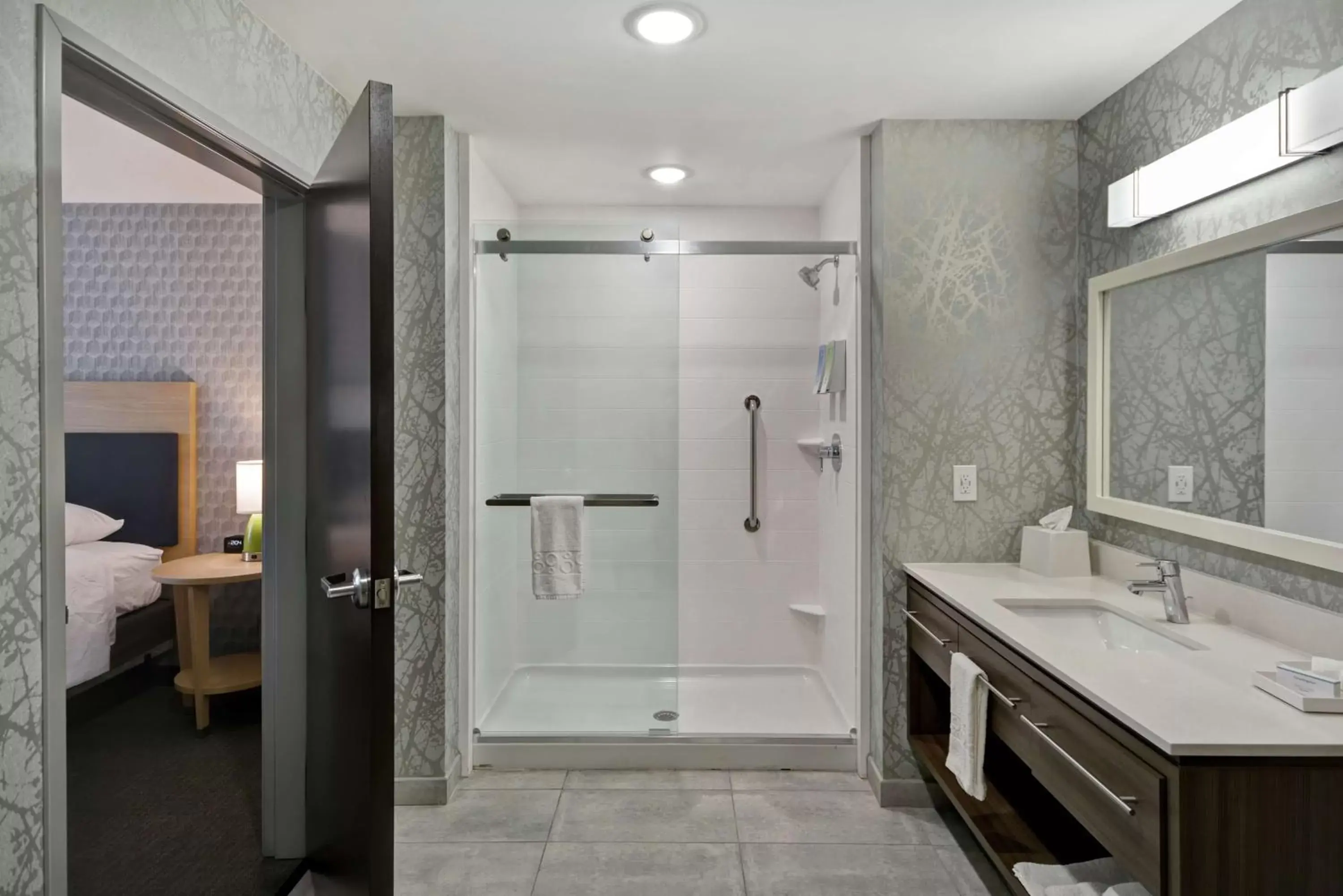Bathroom in Home2 Suites By Hilton Grand Rapids North