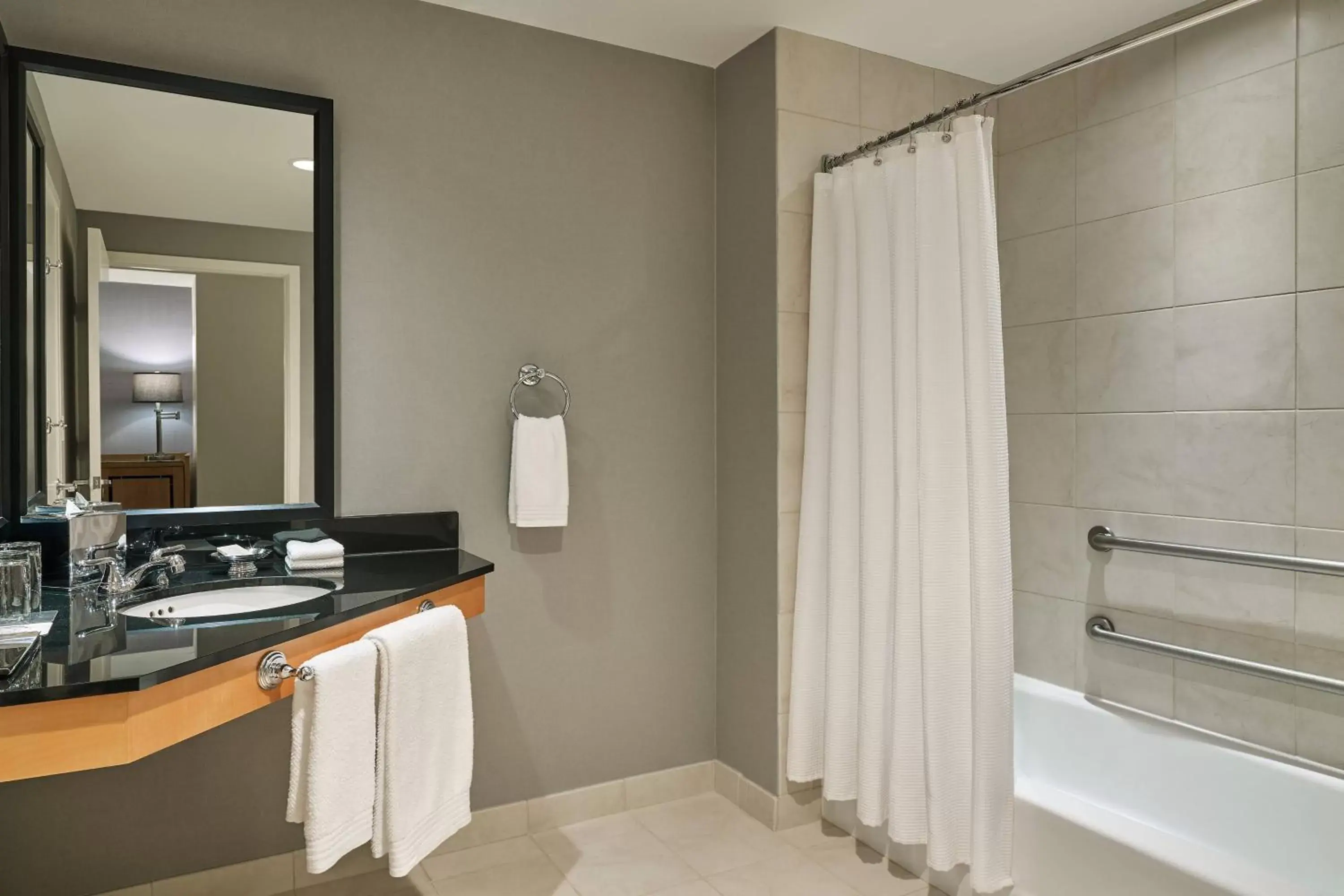 Bathroom in Renaissance Chicago O'Hare Suites Hotel