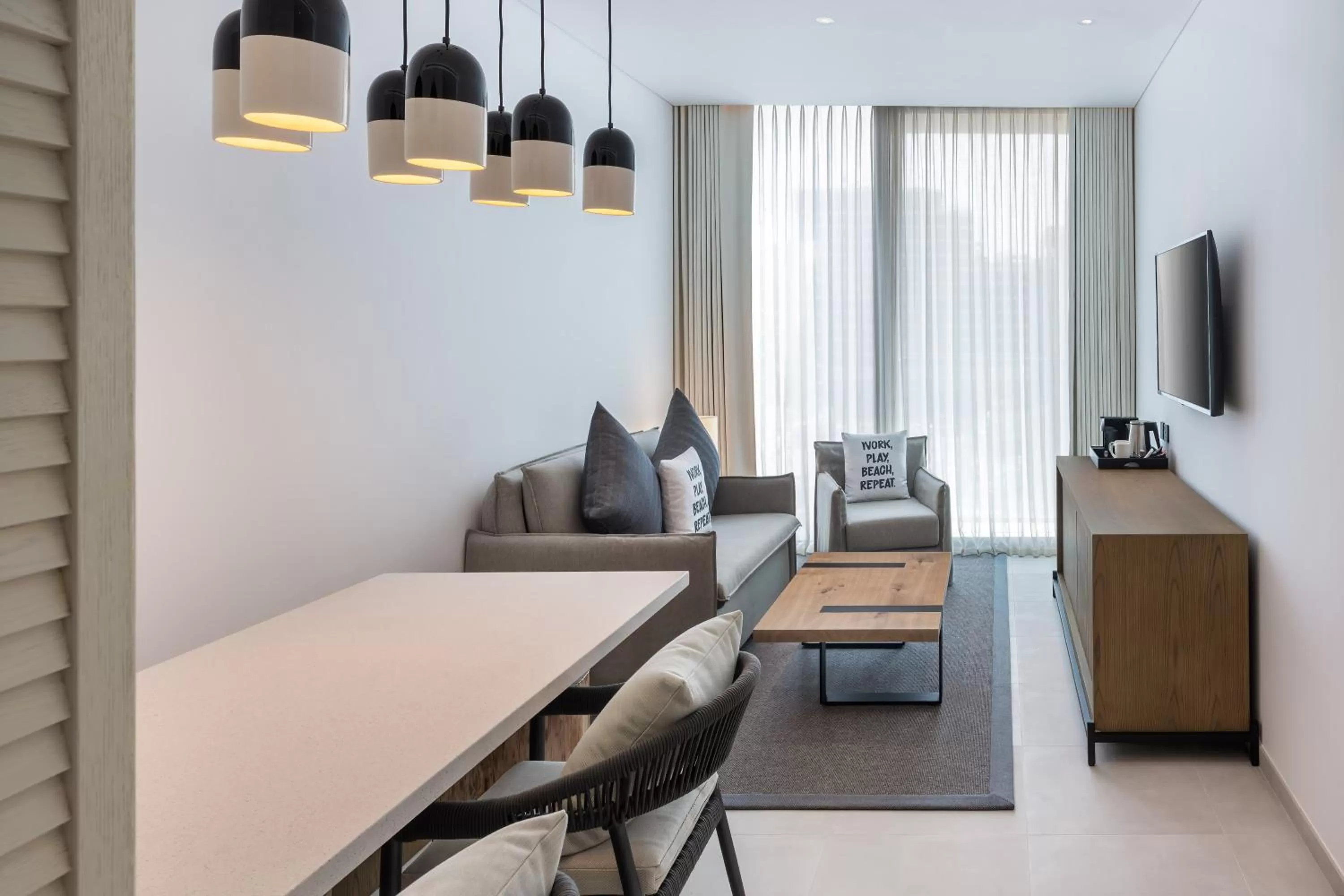 Living room in Radisson Beach Resort Palm Jumeirah