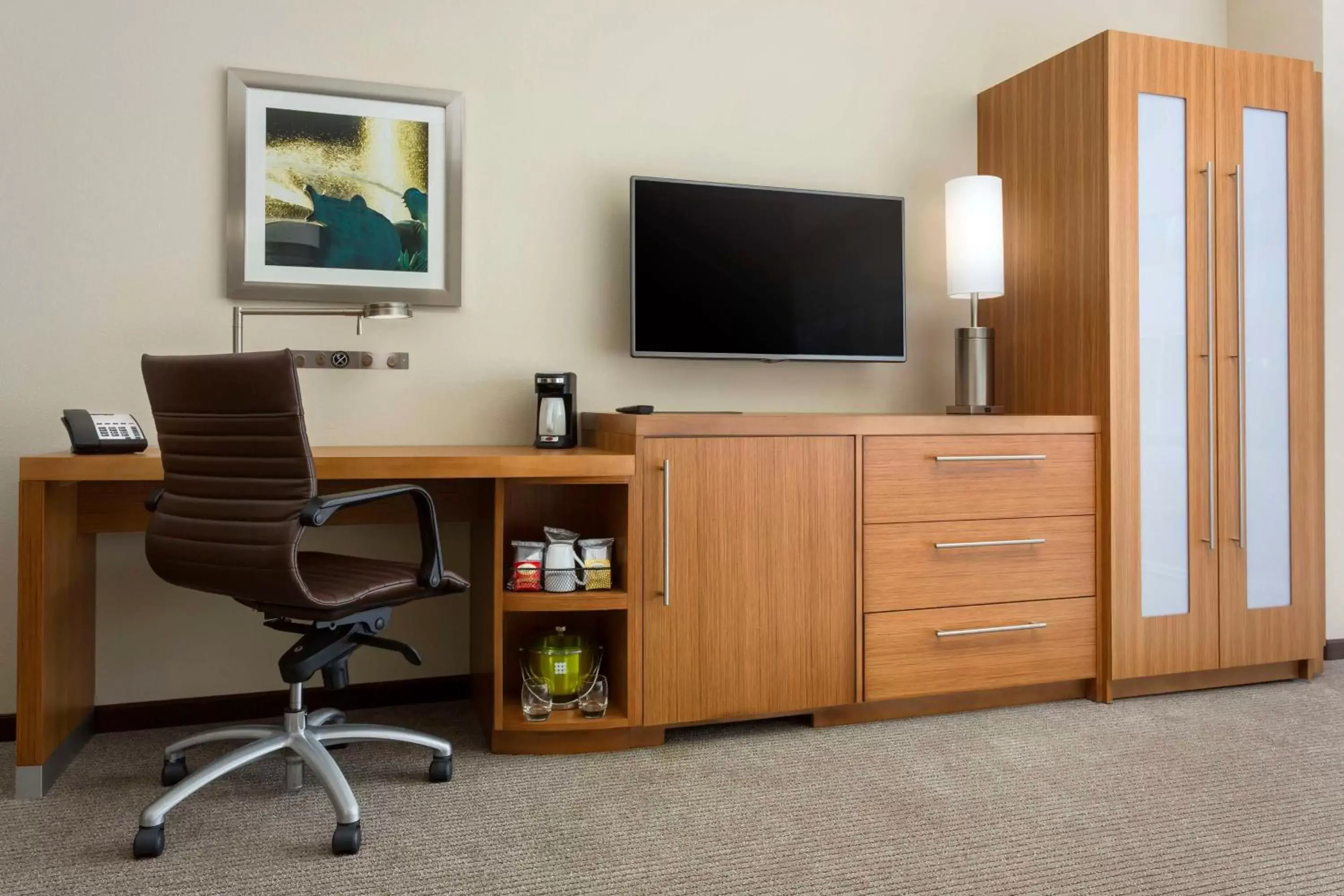 Bedroom, TV/Entertainment Center in Hyatt Place Chicago/Downtown - The Loop