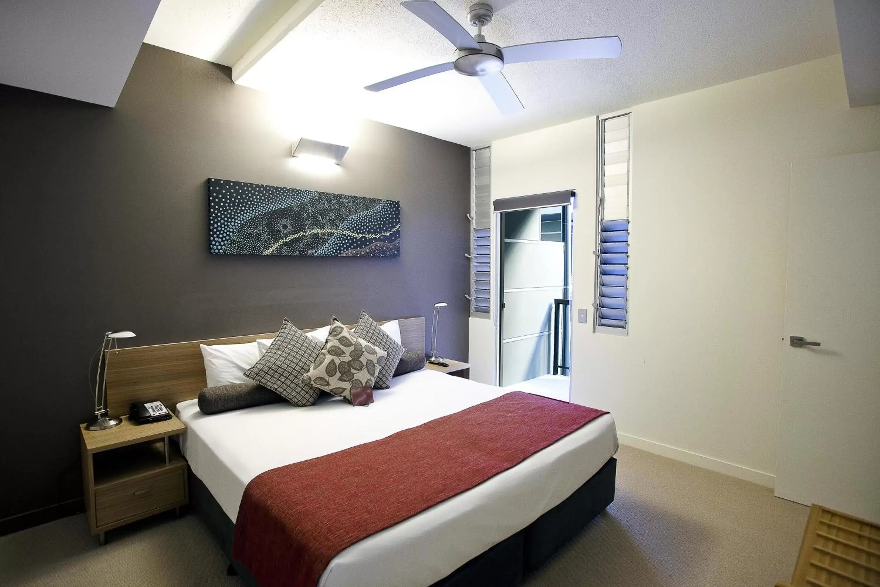 Bed in Peppers Noosa Resort and Villas