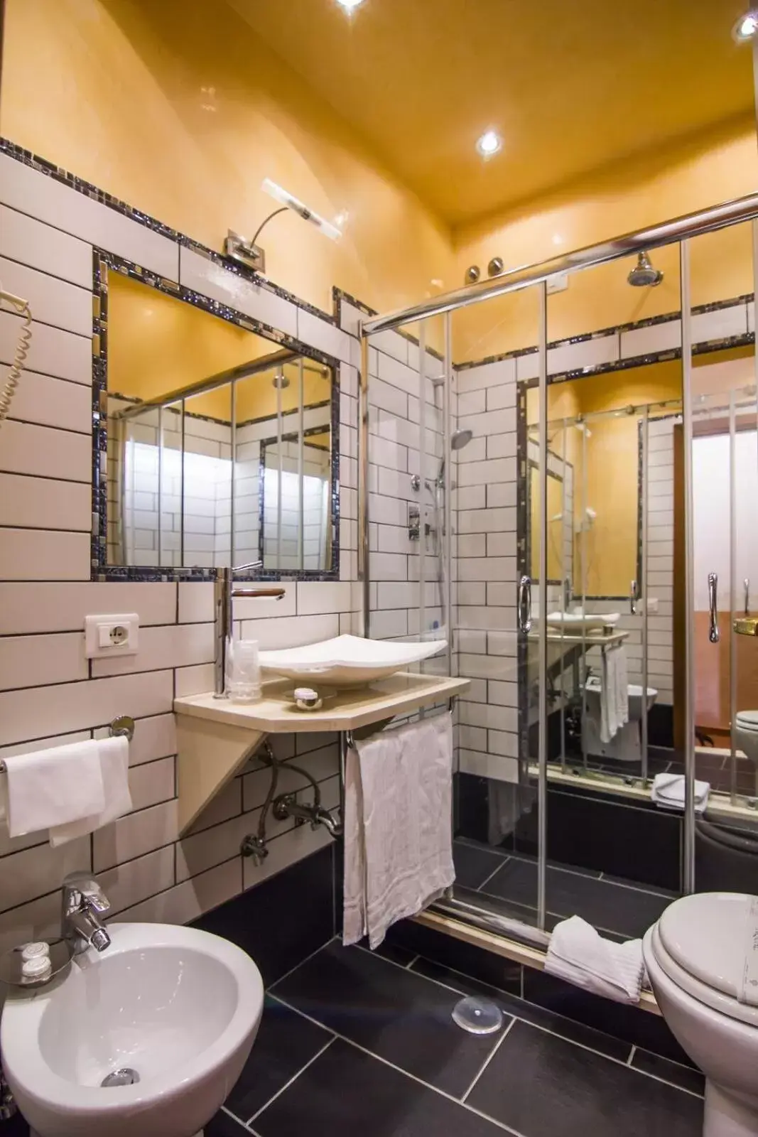 Shower, Bathroom in Hotel Verona Rome
