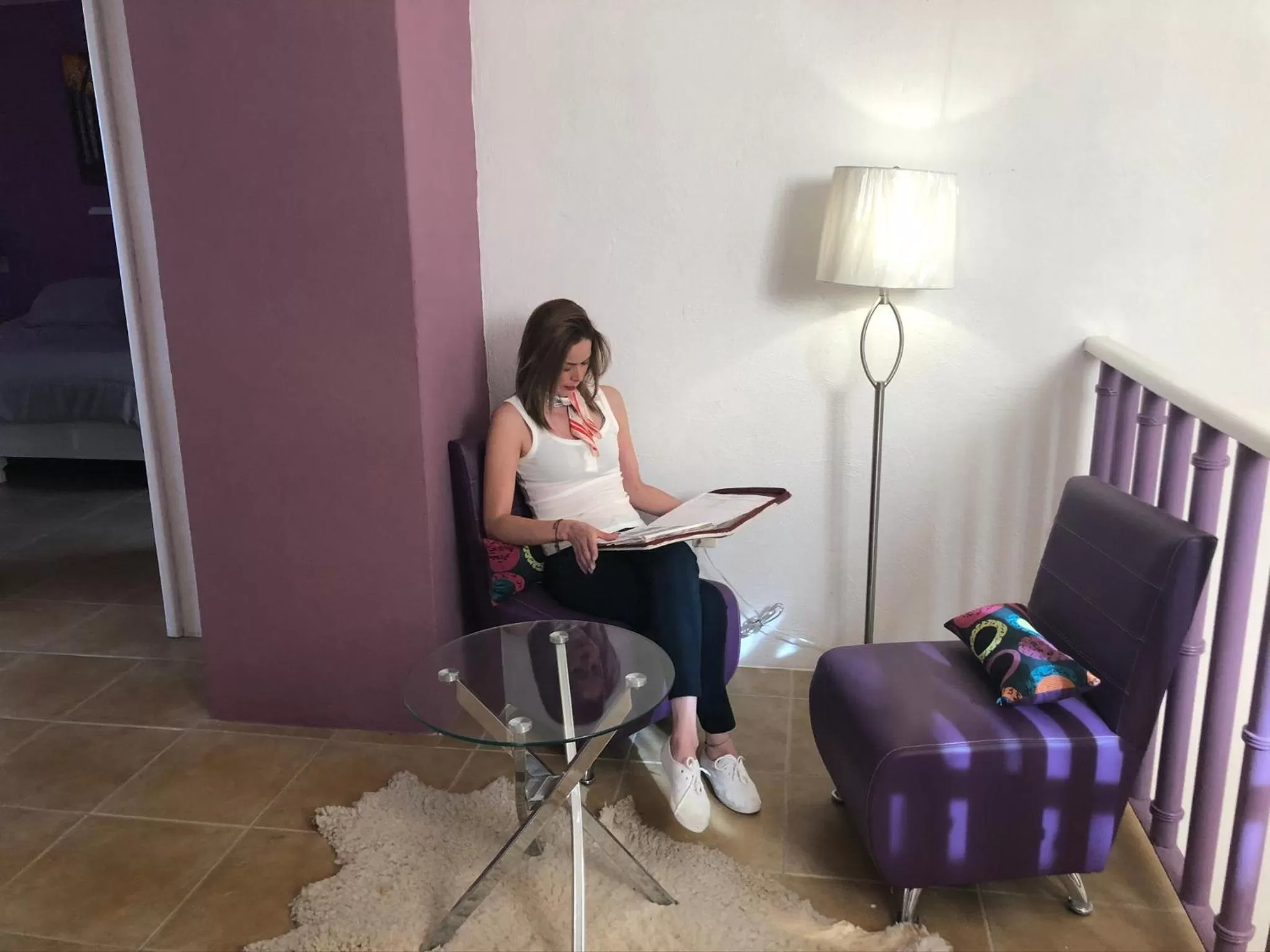 Seating area in Hotel Feregrino