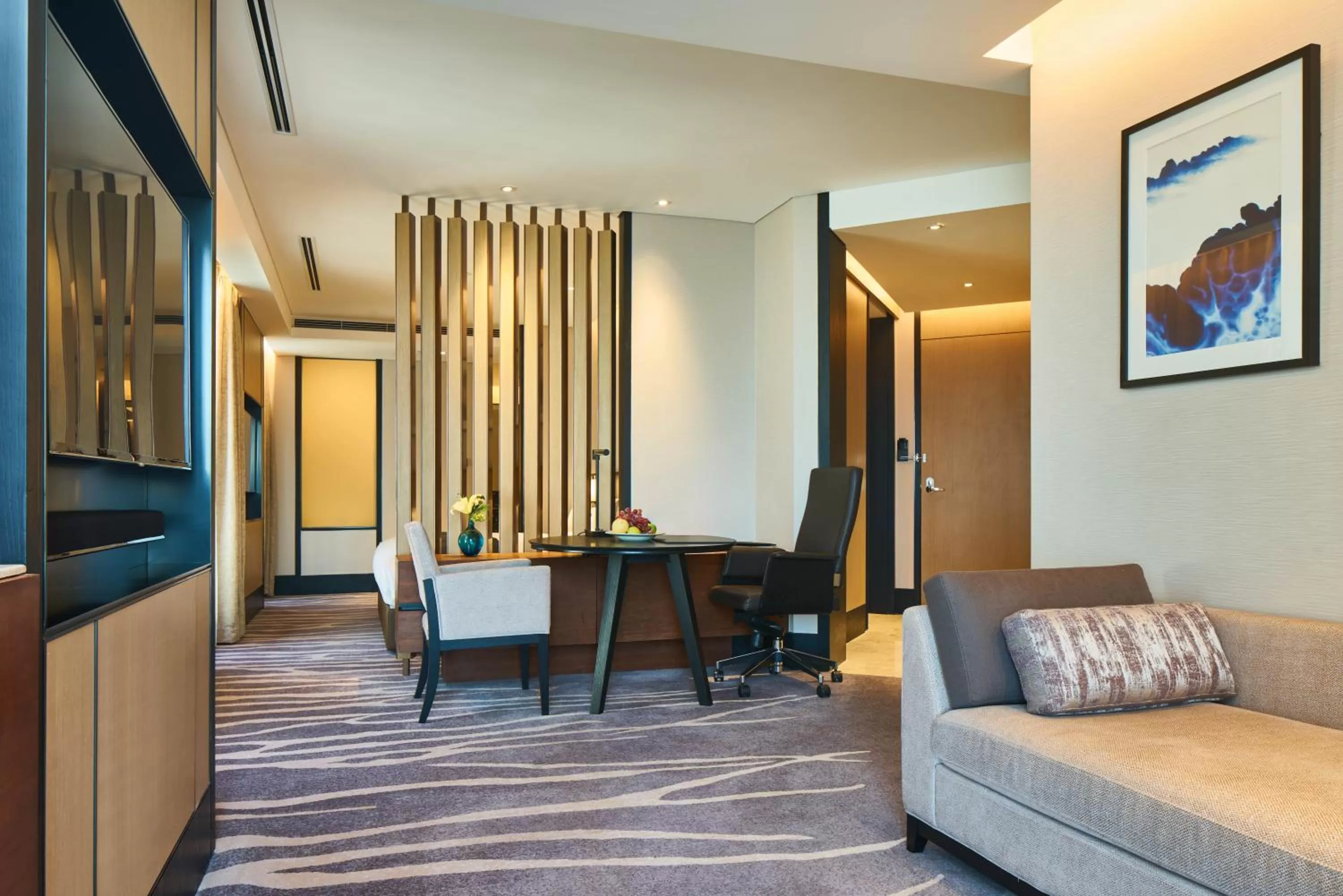 Living room in InterContinental Shanghai Hongqiao NECC by IHG