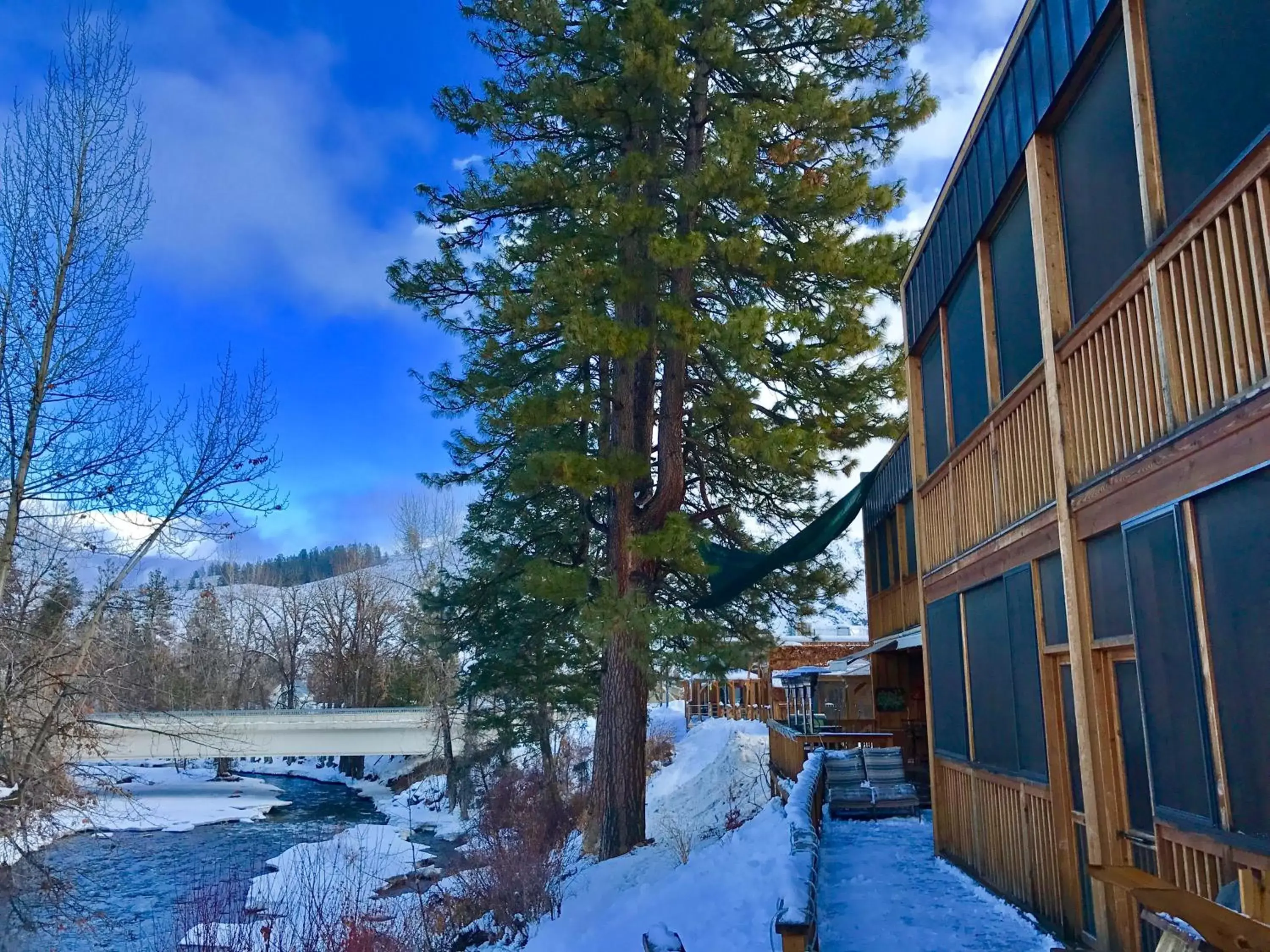 Balcony/Terrace, Winter in Twisp River Suites