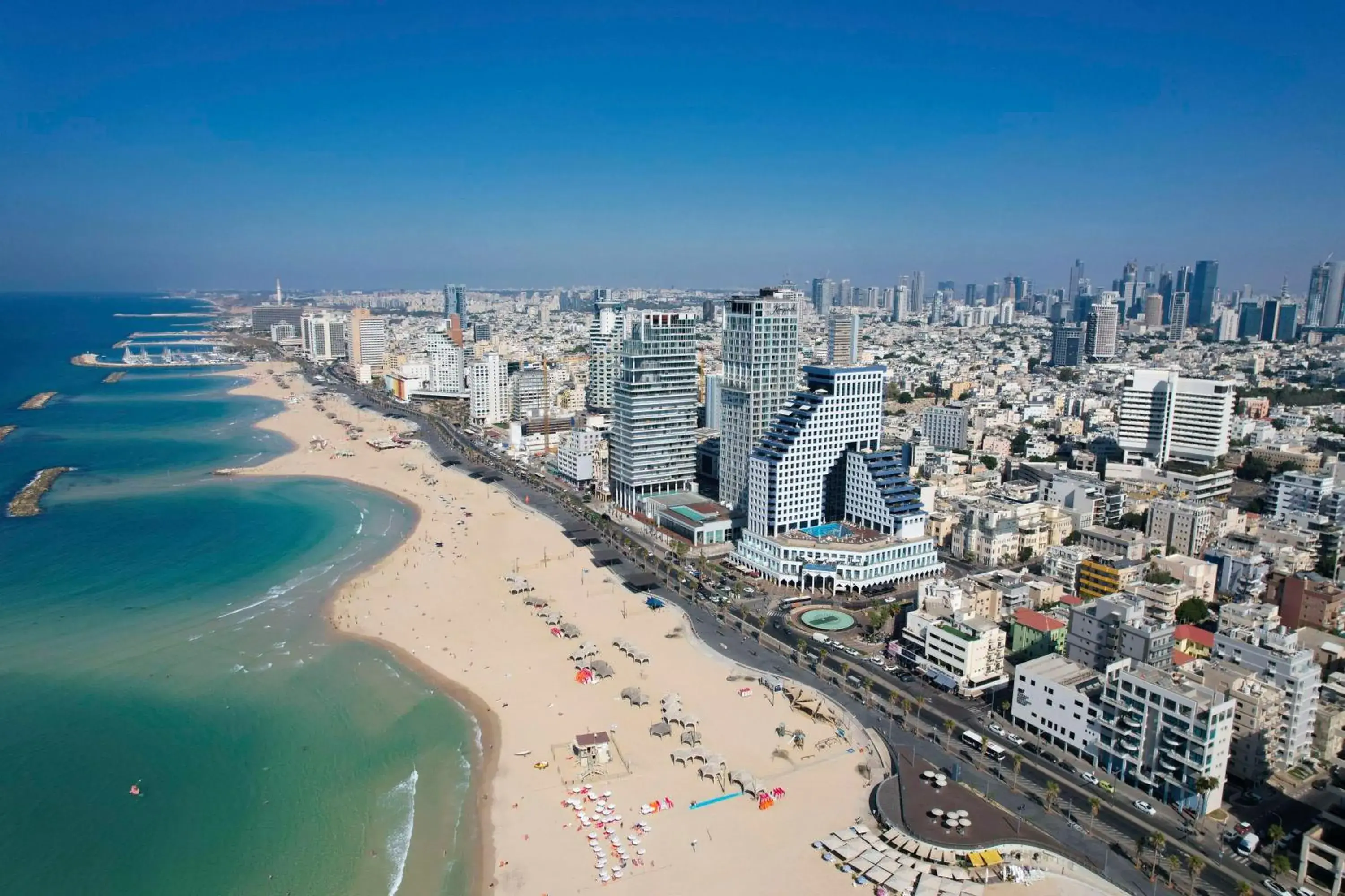 Beach, Bird's-eye View in The David Kempinski Tel Aviv