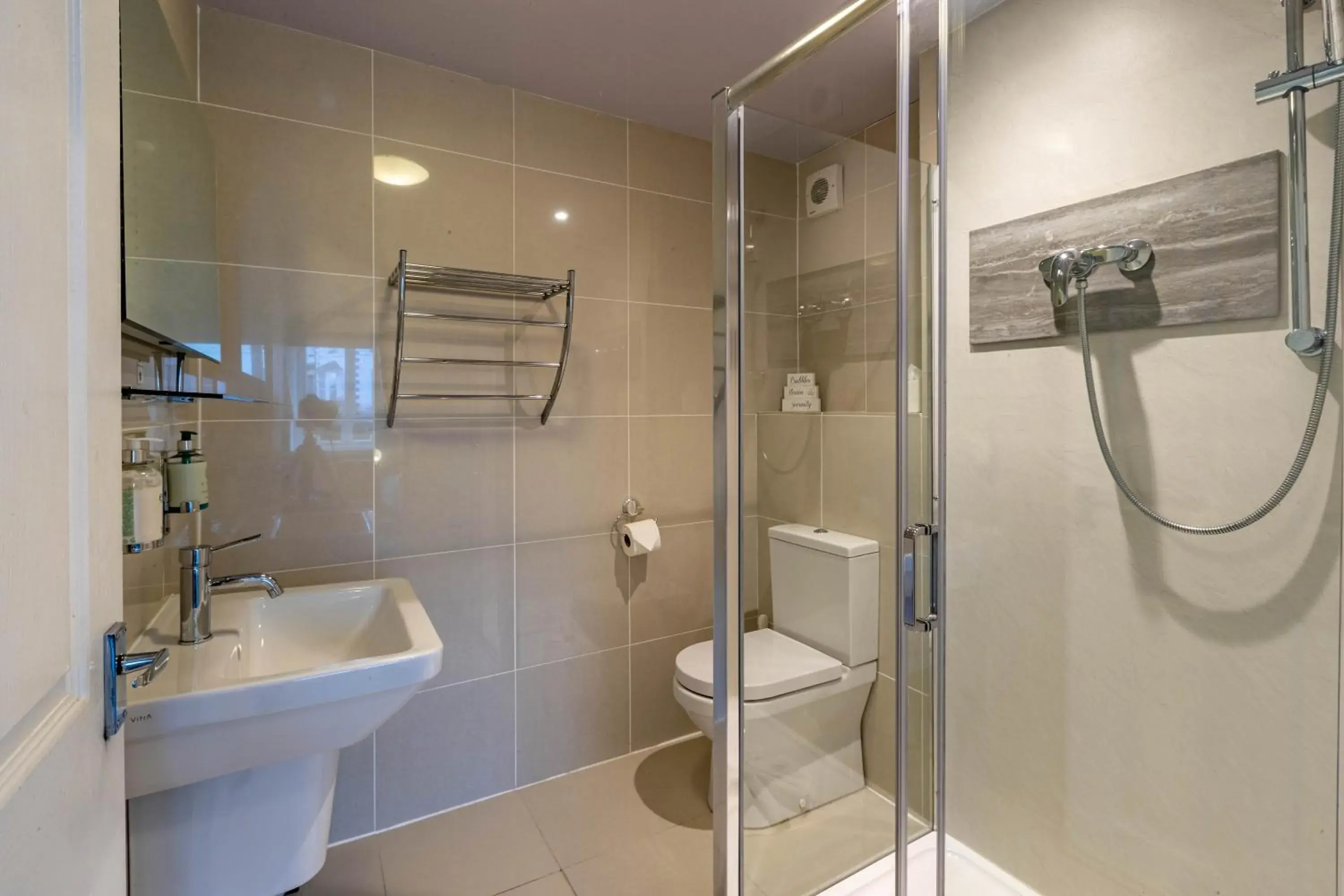 Shower, Bathroom in Holly Lodge Guest House with FREE off site health club