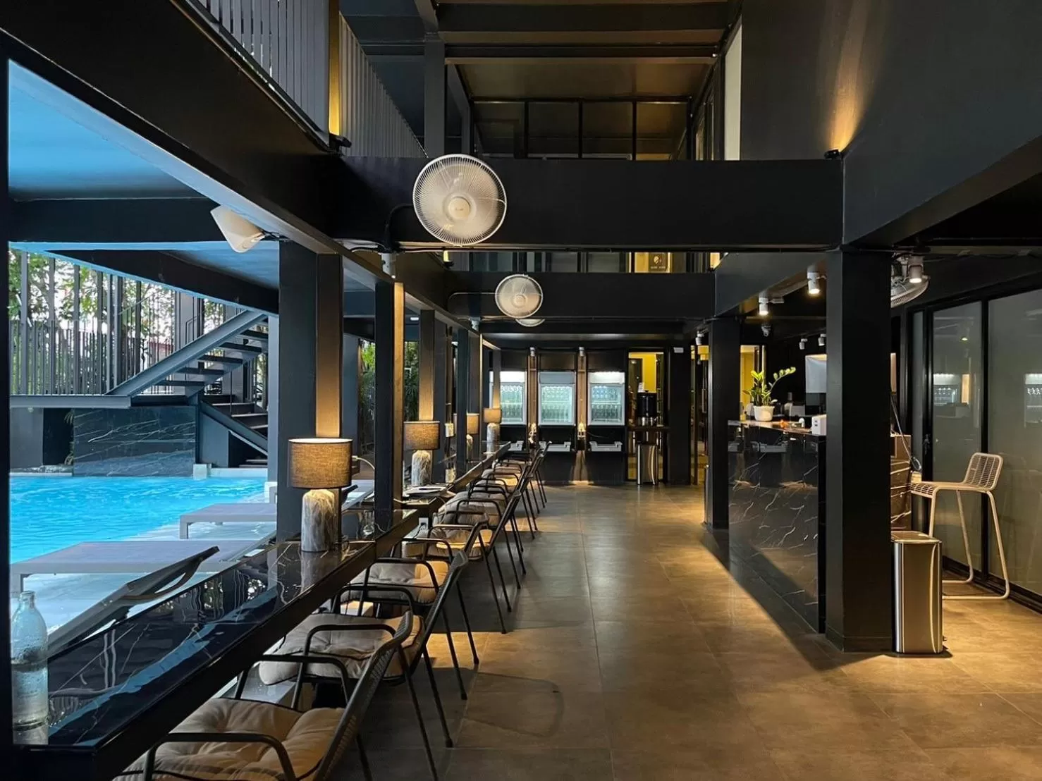 Seating area in POR Santitham