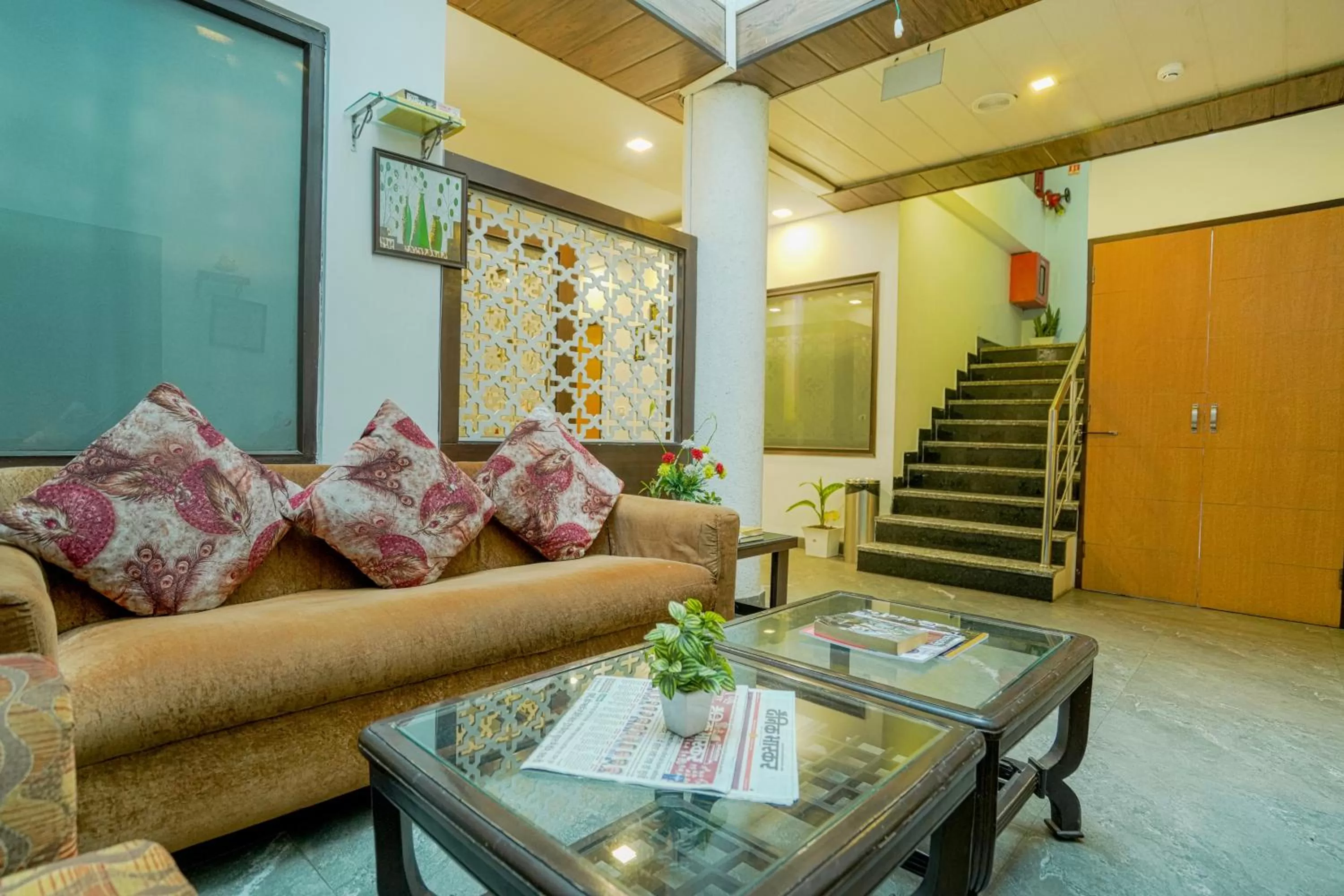 Seating area in Hotel Seven- Center of City Chandigarh