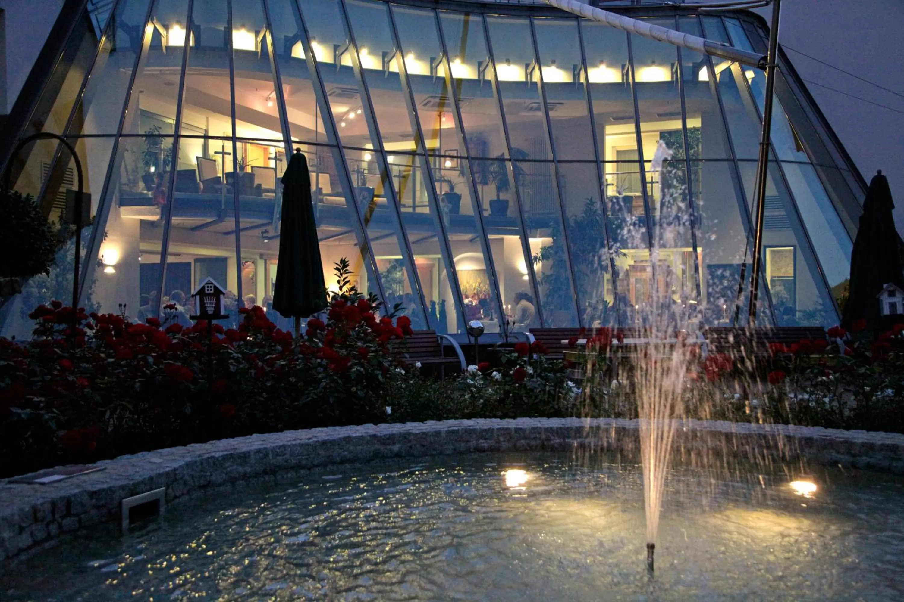 Garden view in Hotel-Restaurant Anne-Sophie