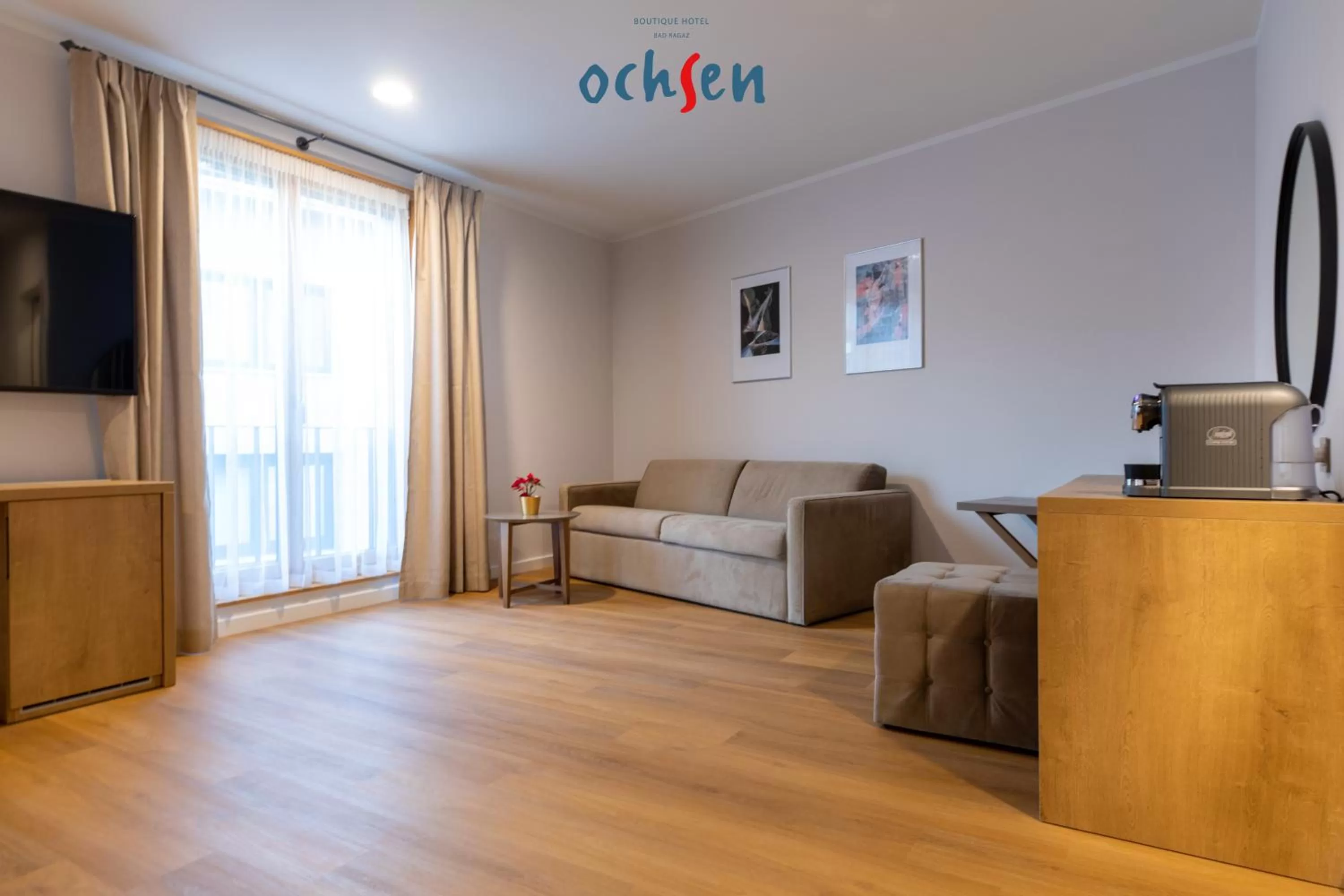 Seating area in Boutique Hotel OchSen Self-Check-In