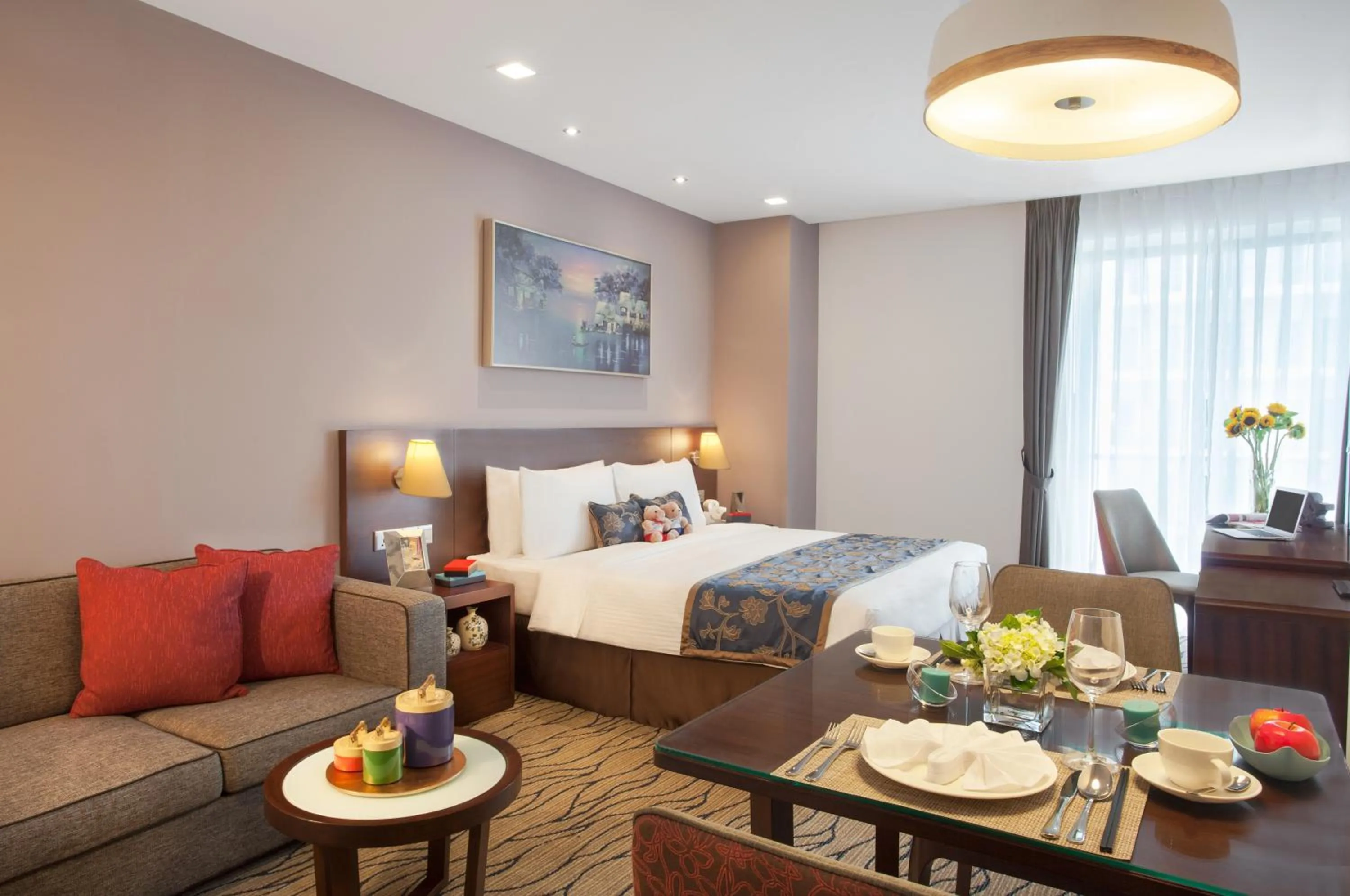 Dining area, Bed in Somerset Central TD Hai Phong City