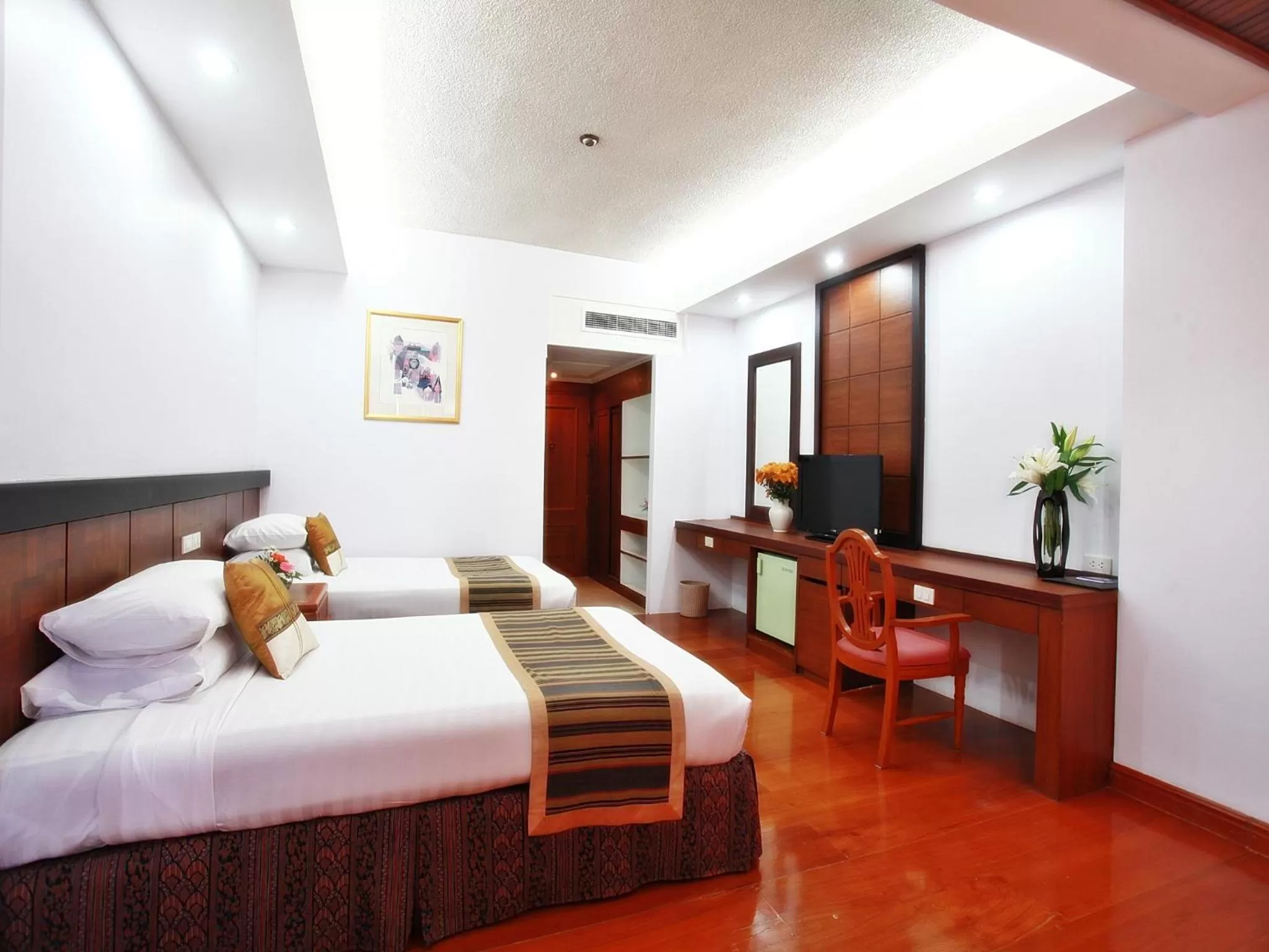 Bed in Chiang Mai Phucome Hotel