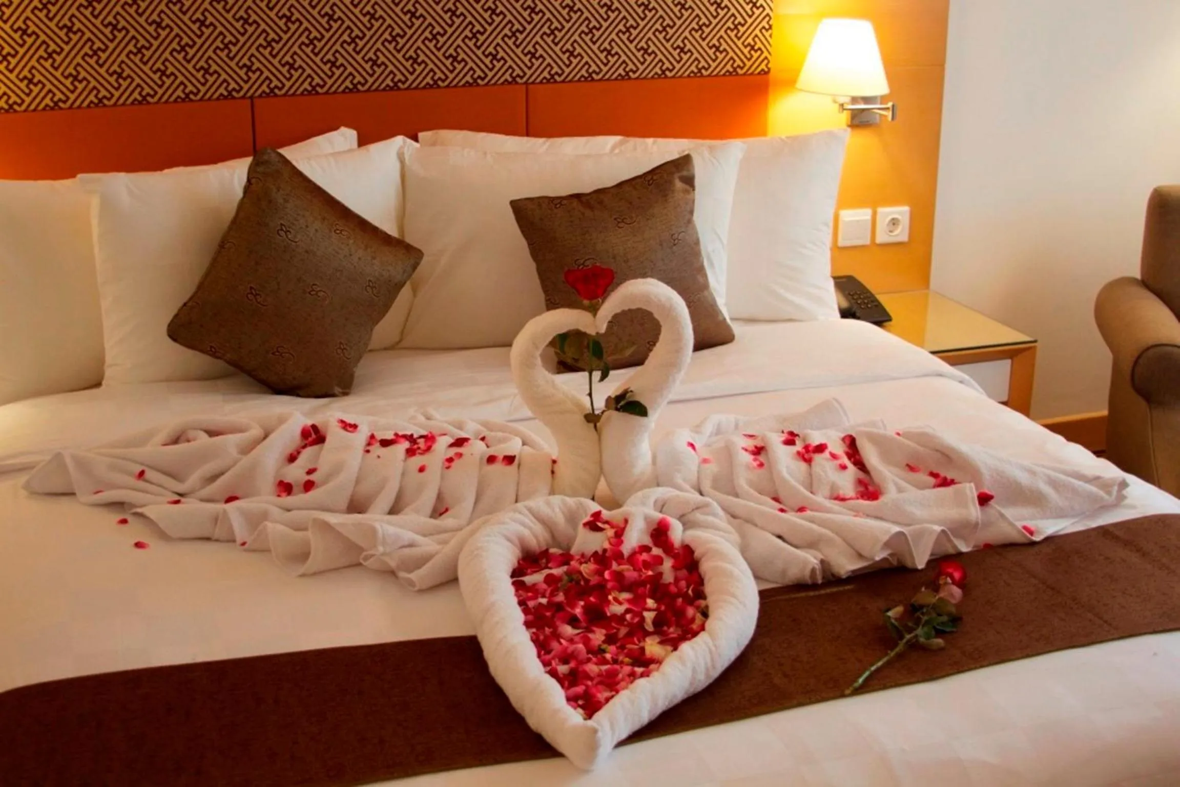 Decorative detail, Bed in All Sedayu Hotel Kelapa Gading