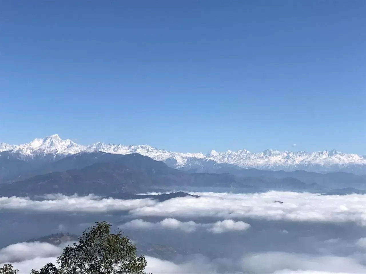 Mountain view in Hotel Himalayan Villa