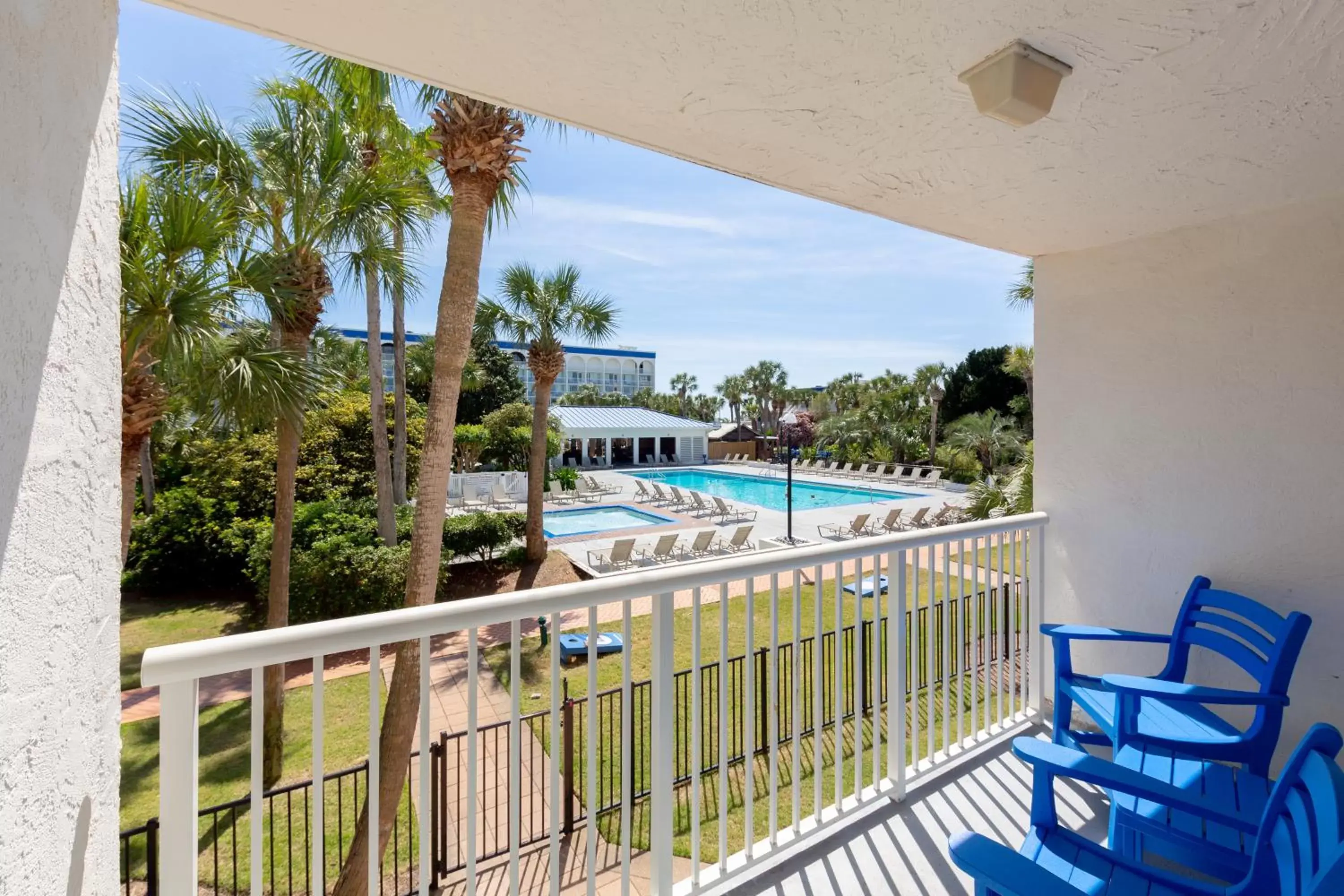 Balcony/Terrace, Pool View in The Island Resort at Fort Walton Beach