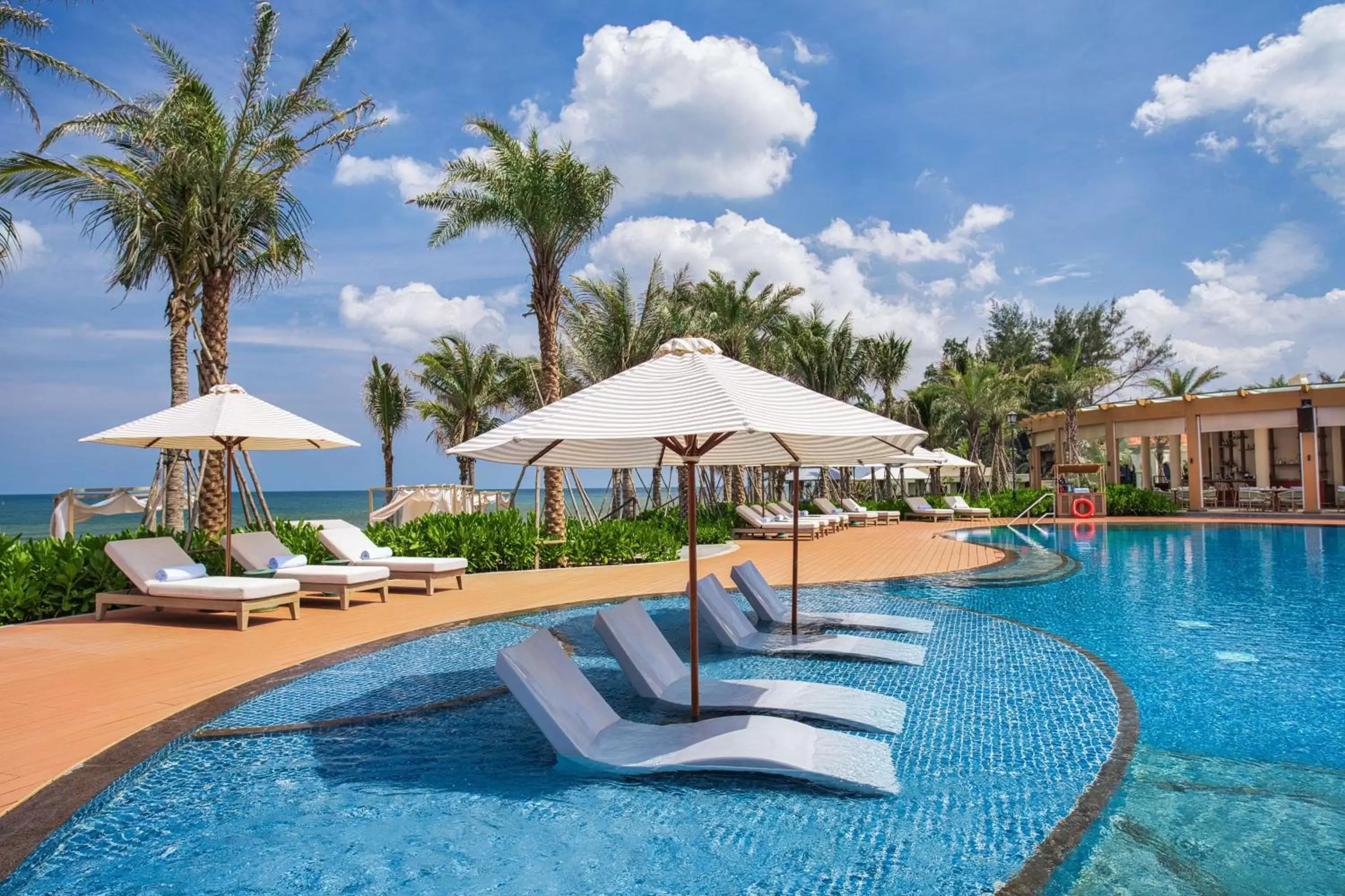 Pool view in Radisson Resort Phan Thiet Pool view in Radisson Resort Phan Thiet