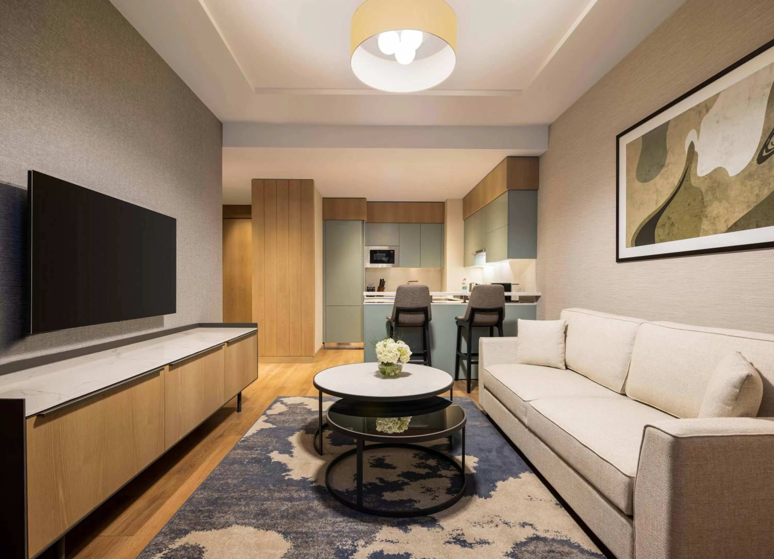 Living room in Movenpick Living Istanbul Camlivadi