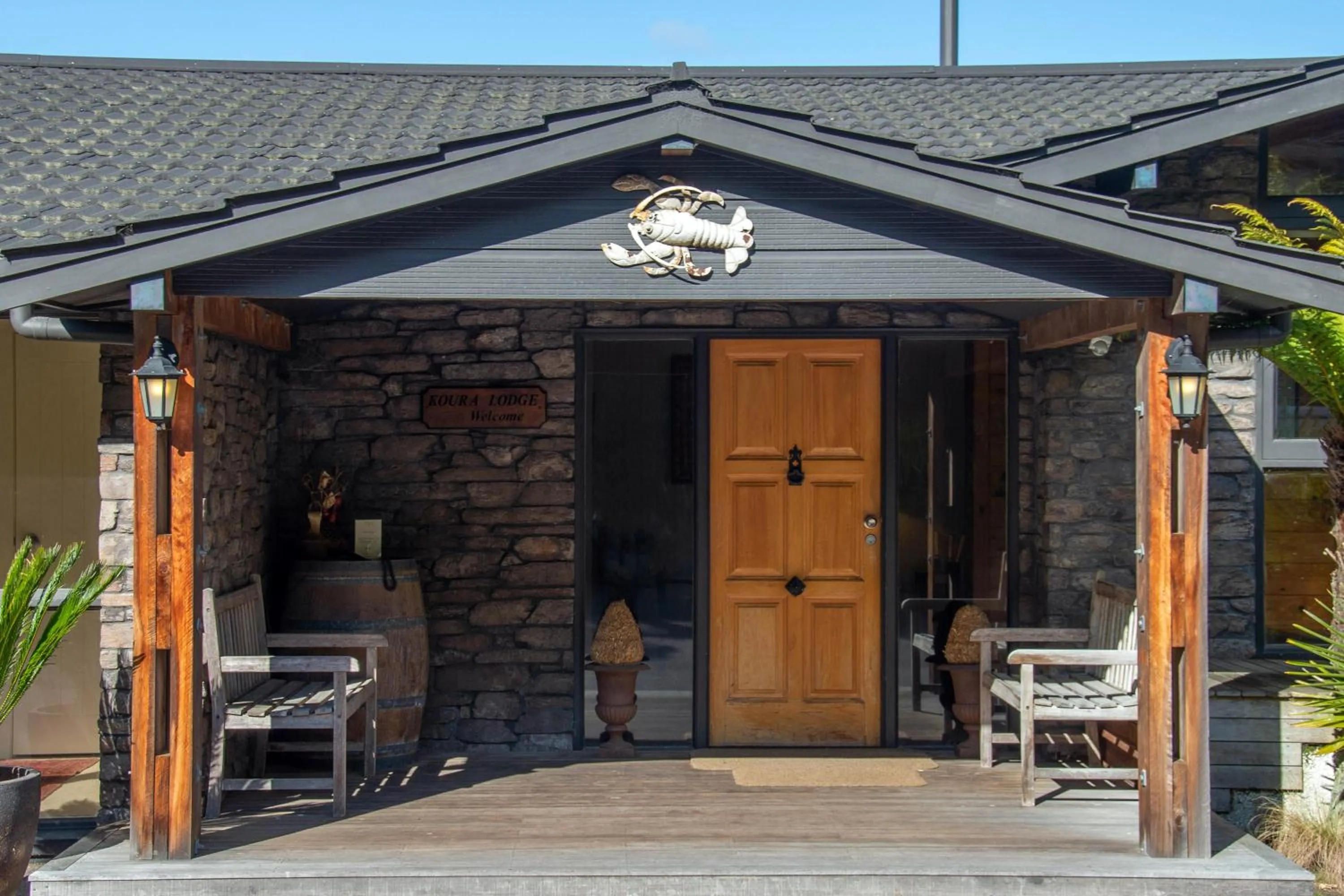 Patio in Koura Lodge