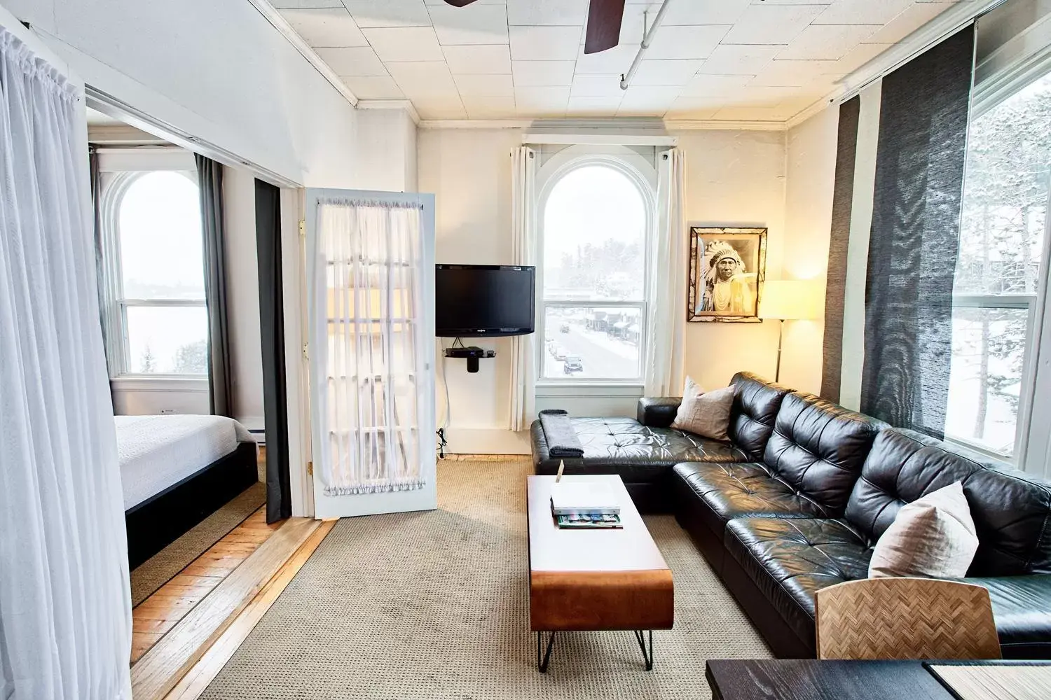 Living room, Seating Area in The Haus On Mirror Lake